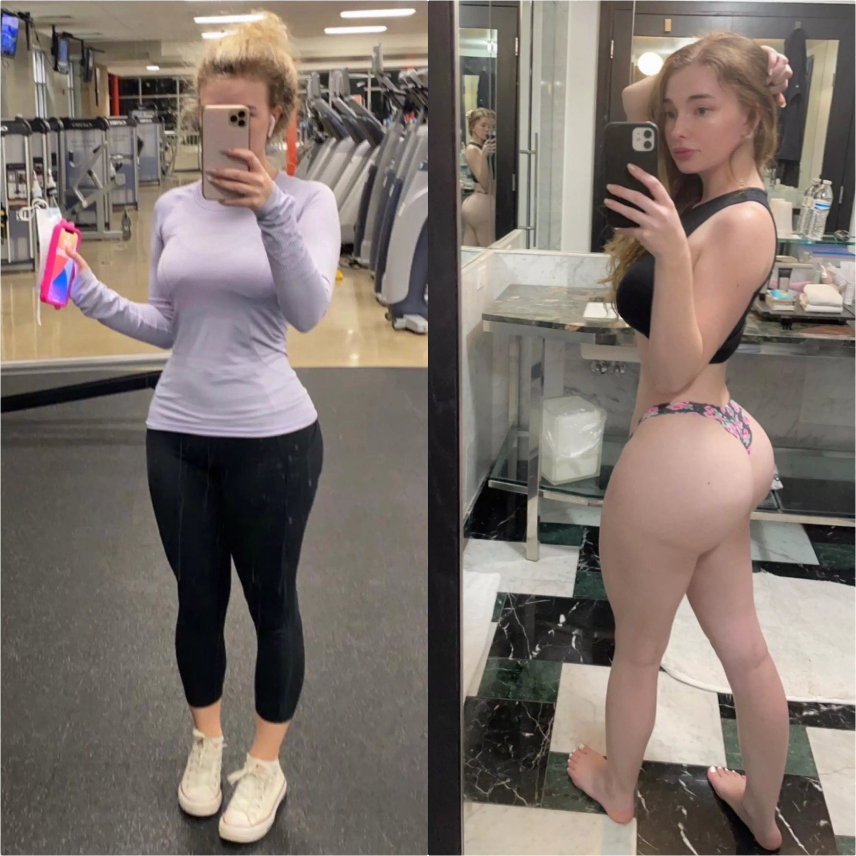 What the gym sees vs what Reddit sees 😘 posted by realprettyangel