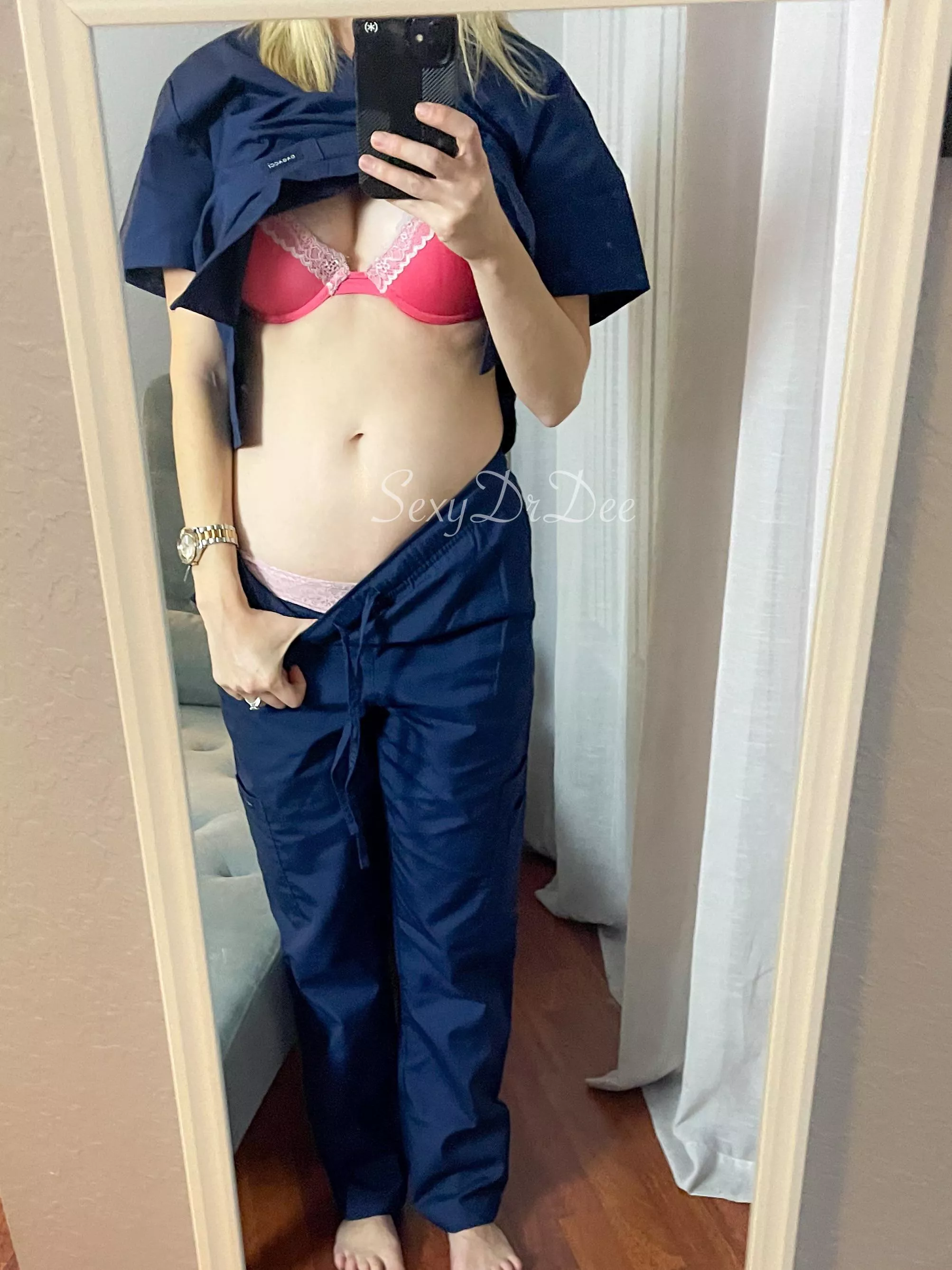 What this doctor is wearing under scrubs (36f) posted by SexyDrDee