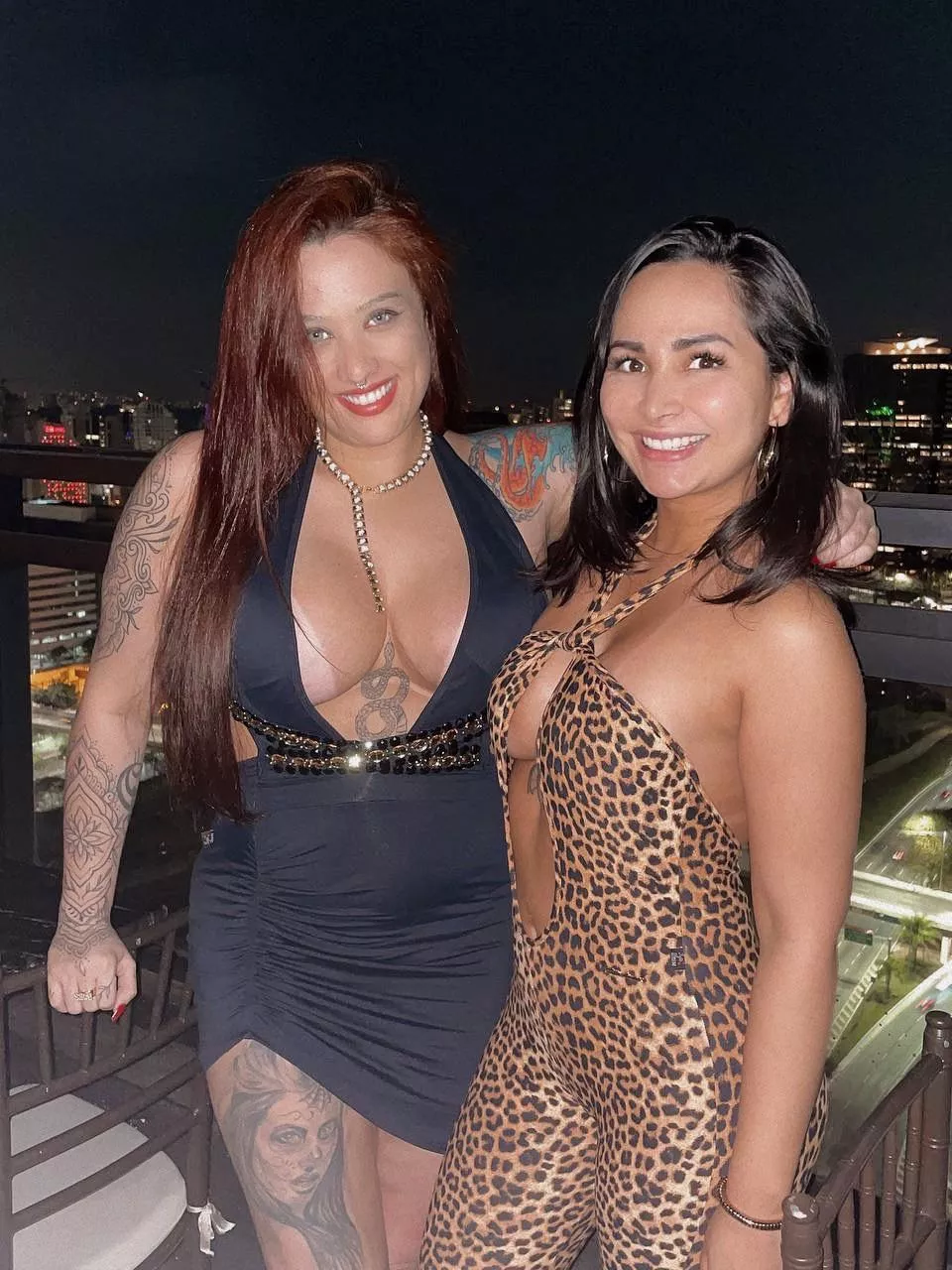 Whatâ€™s better than one Latina slut? Two Latina sluts! Bad Abigail (black dress) and Sayuri Syor (animal print). posted by ssjapanbrazilof