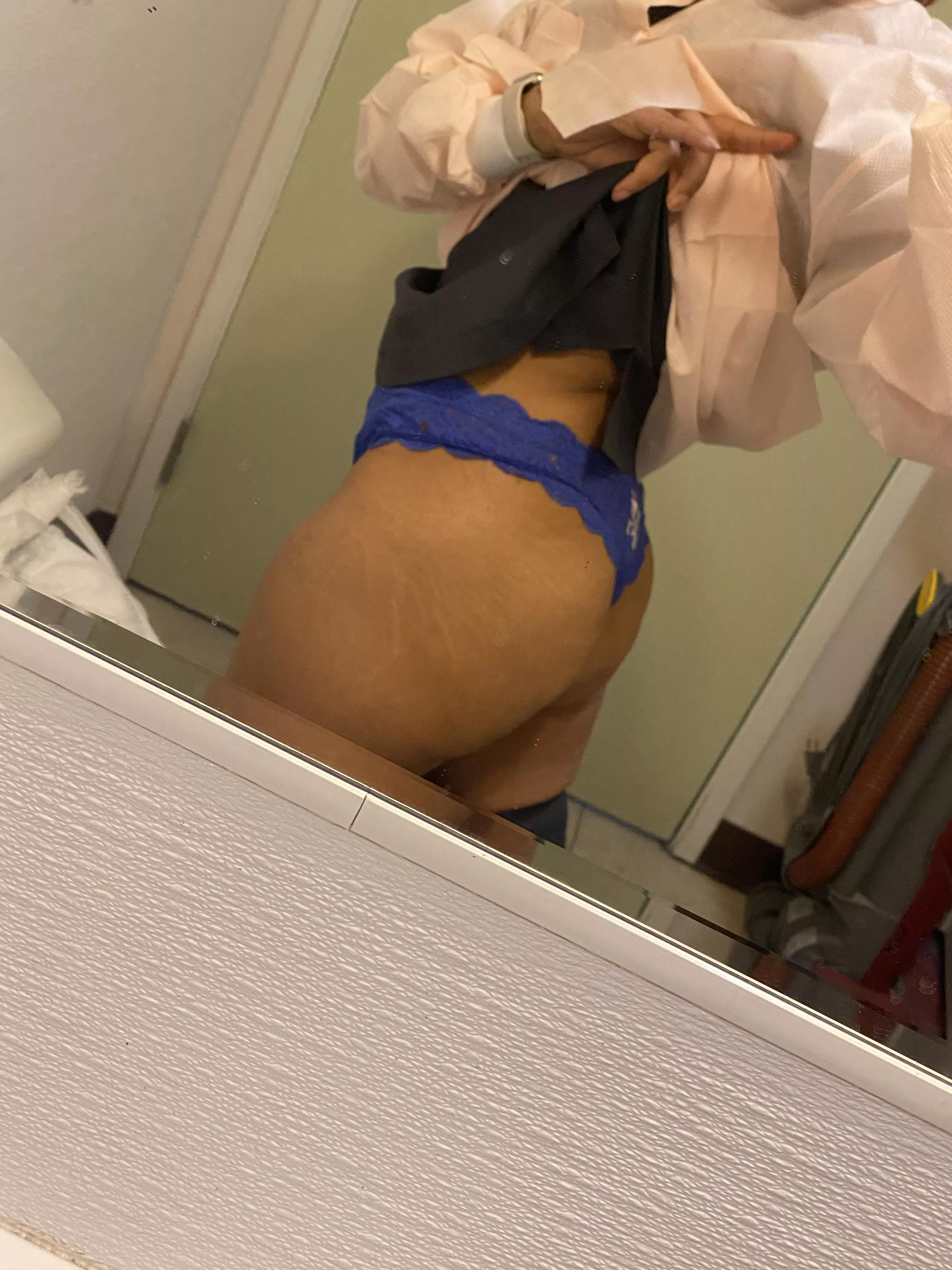 What’s under my scrubs today 🤪 posted by karmajayye