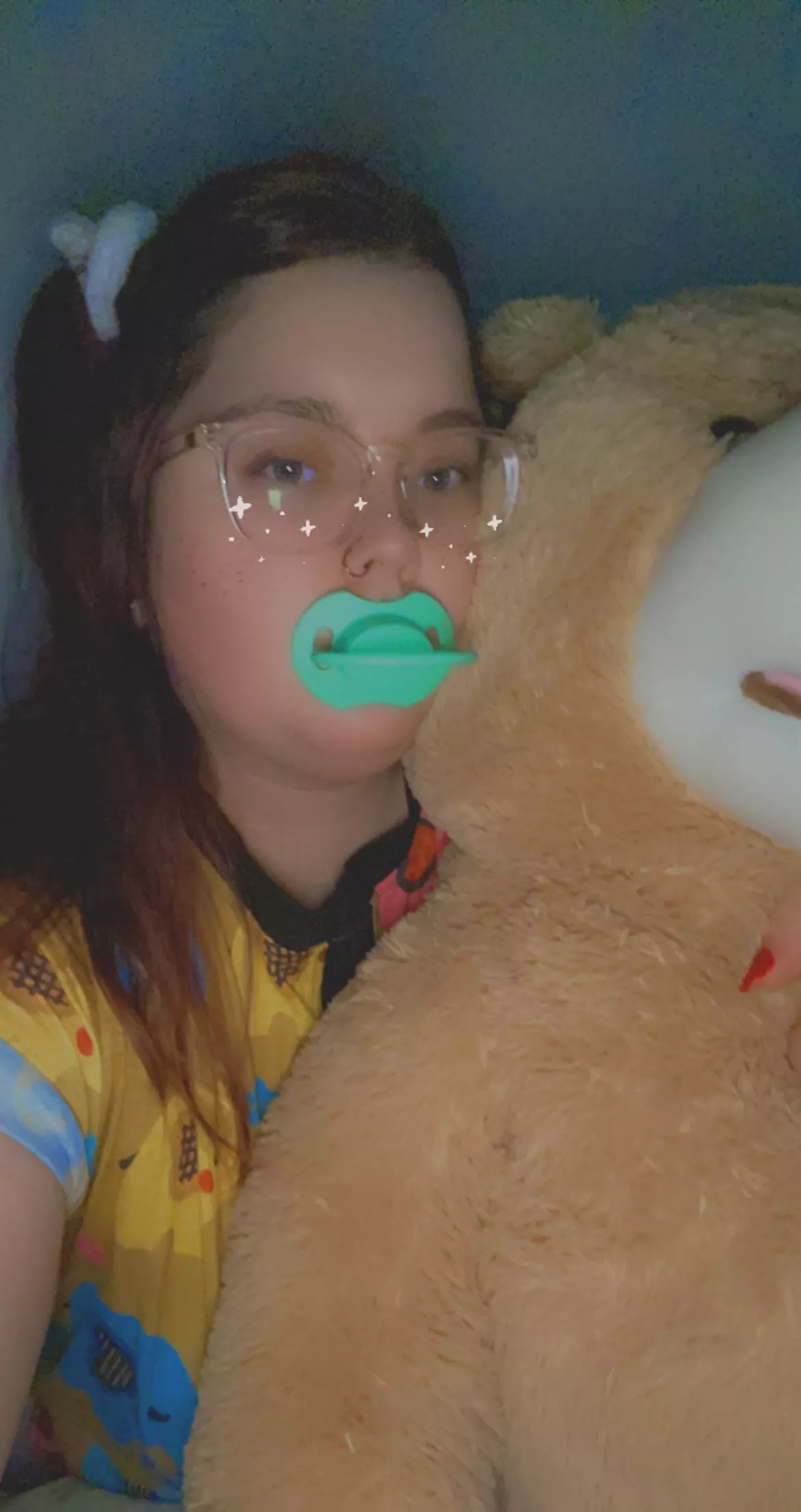 when i get the sickies i’m a big baby 🥺 cuddling with my stuffies for comfort posted by royalspiice