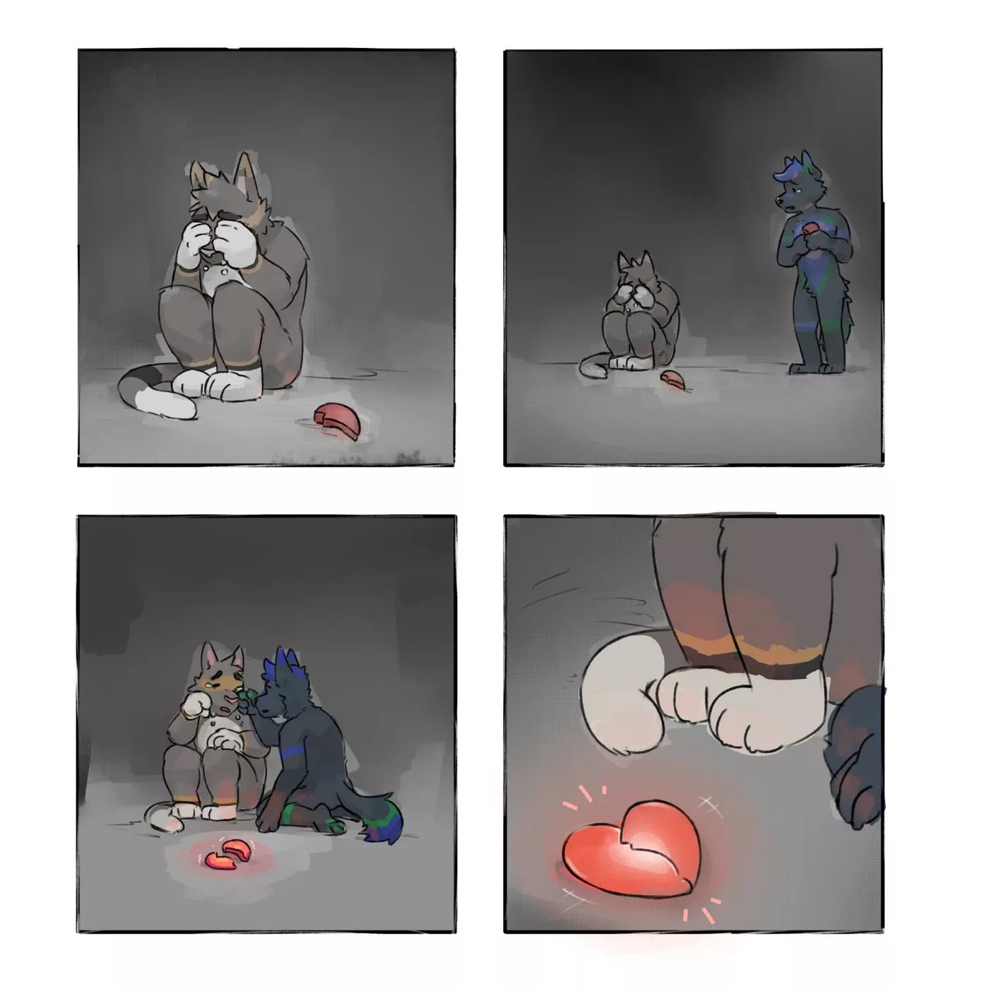 When I was at my worst, you found me (Art by Gato Matero) posted by acatnamedbarley