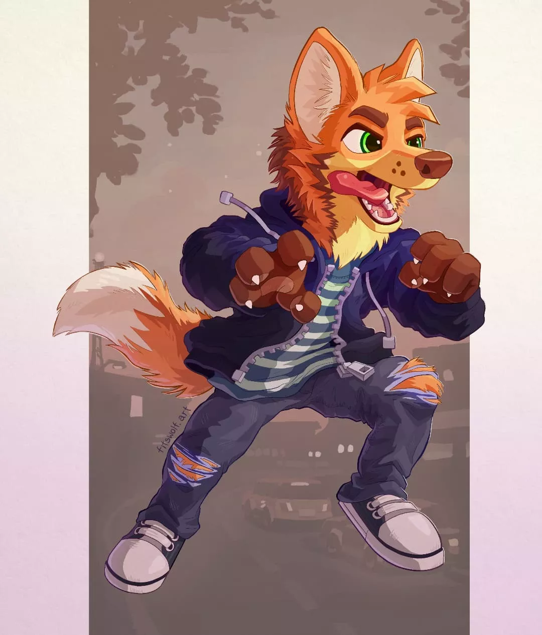 When in doubt, draw your sona (art by me) posted by fitswolf