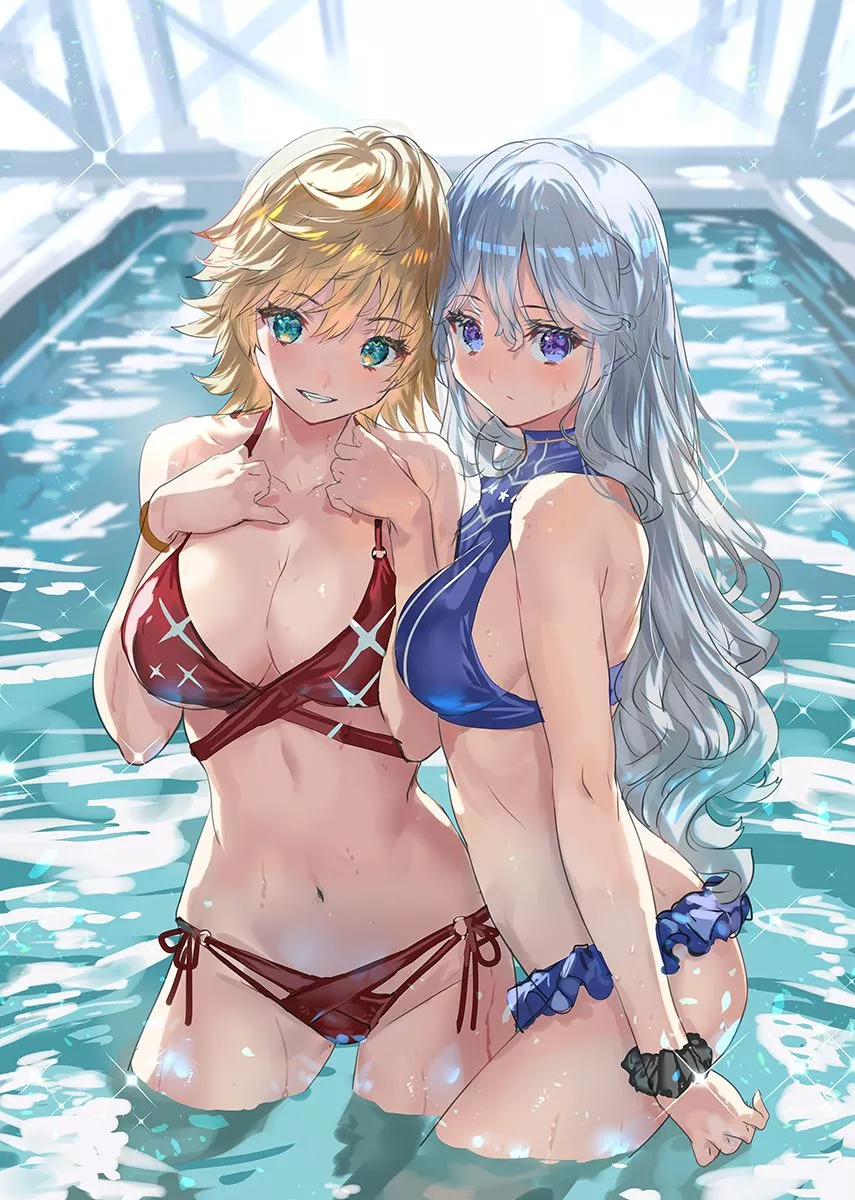 When Two Big Titty Girls Invite you to go swimming with them (Artist's OC's) posted by YandereLover22