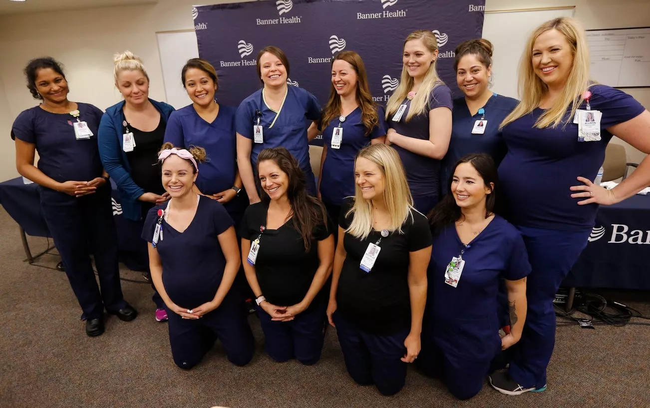 Which one of these pregnant nurses is the hottest to you? posted by InsidiousBeaver