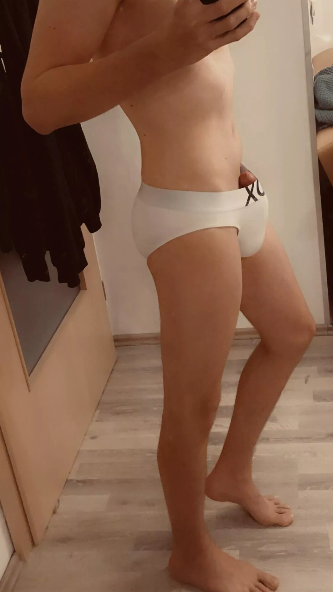 White briefs. 😋 maybe a little excited. 🥵 posted by thetinkerling