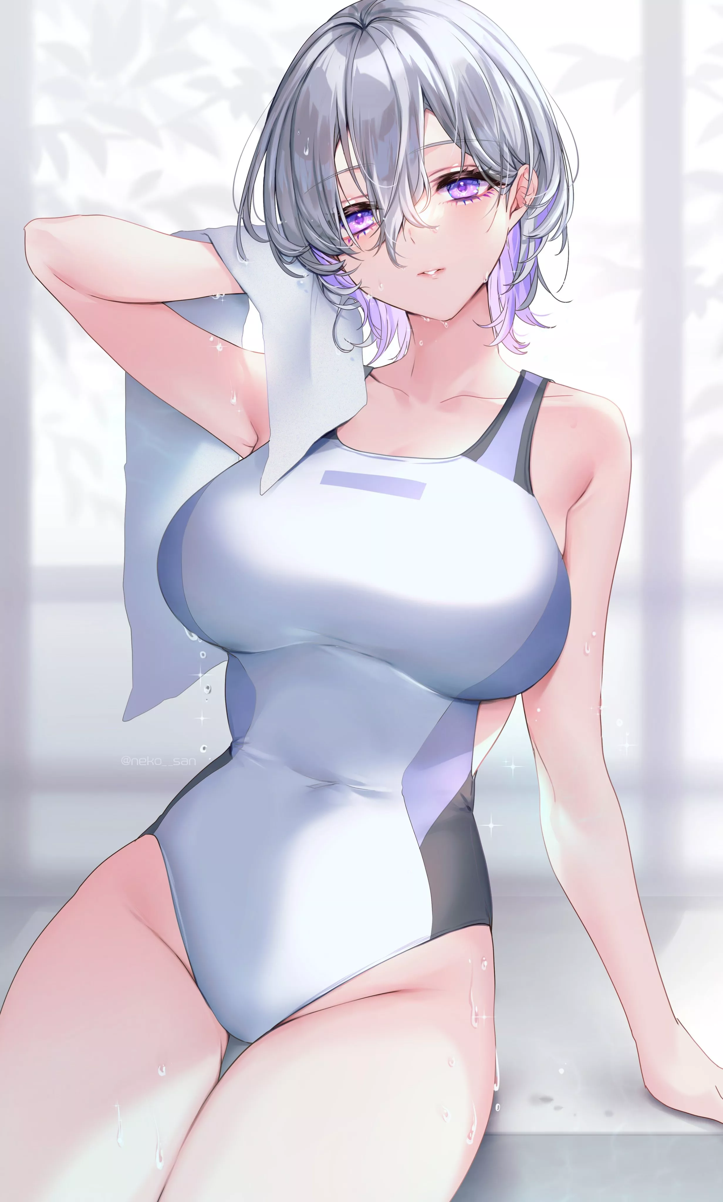 White Competition Swimsuit posted by CheetahSperm18