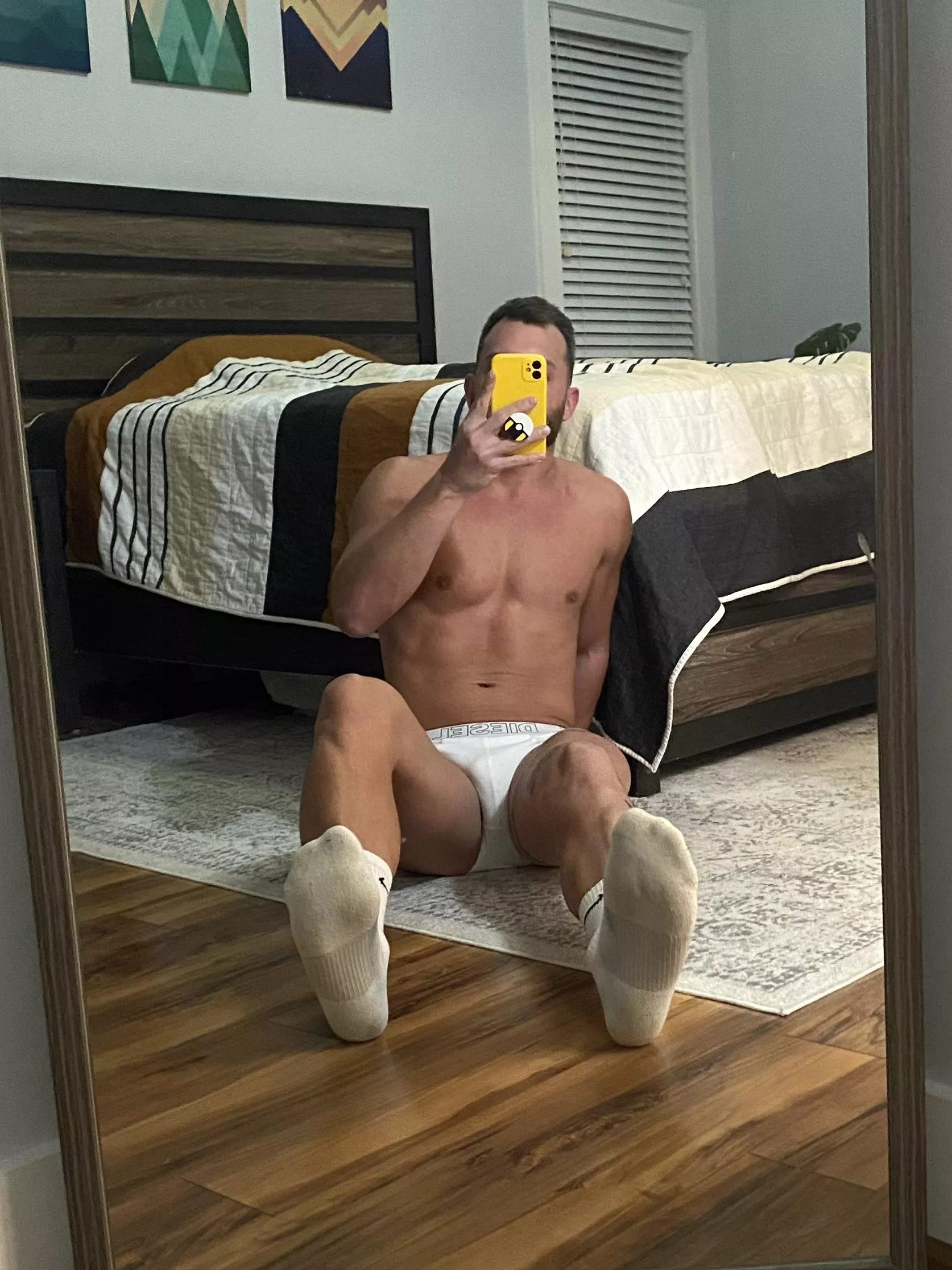 White or black socks? Which do y’all prefer? Here’s my sweaty, post-gym pair. posted by that-southern-boy