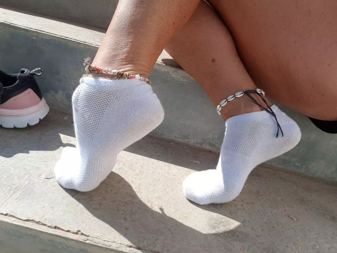 White socks at street posted by onlyfans_latina93