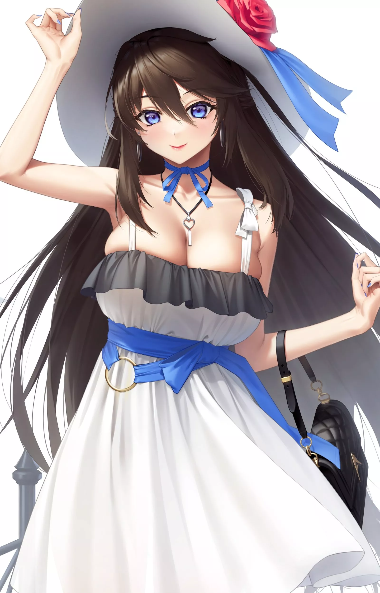 White Sundress & Hat [Original] posted by CheetahSperm18