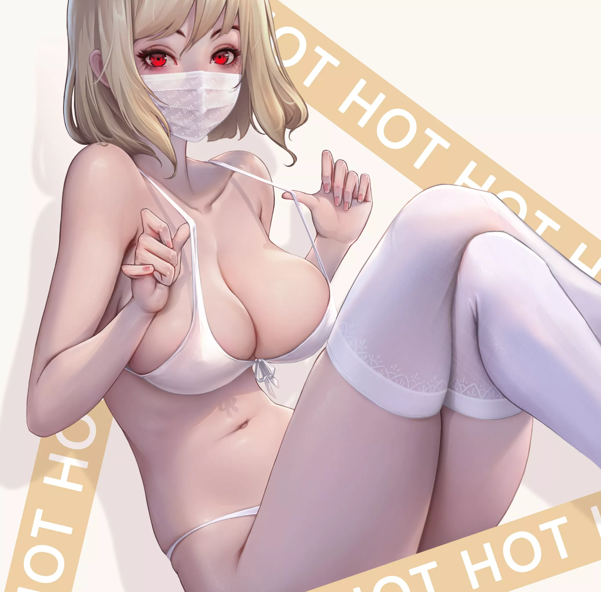 White Thigh-Highs & Mask posted by CheetahSperm18