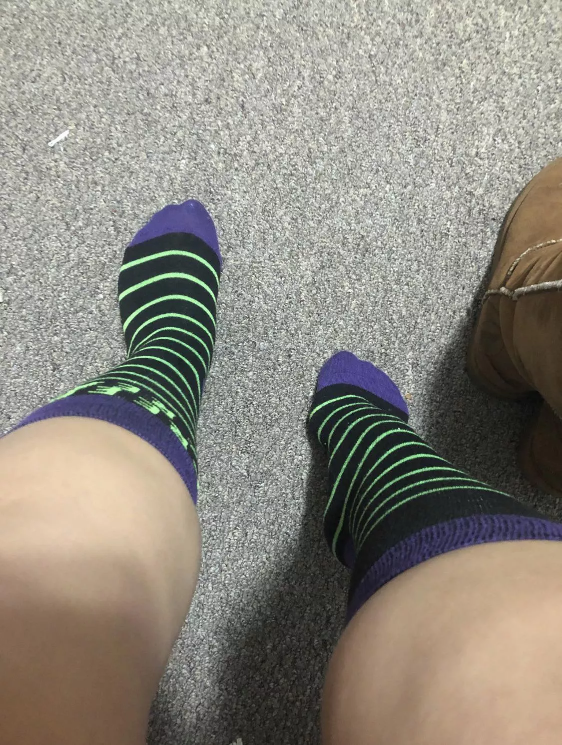 Who doesnâ€™t love striped socks? posted by daddys_mf_baby_girl