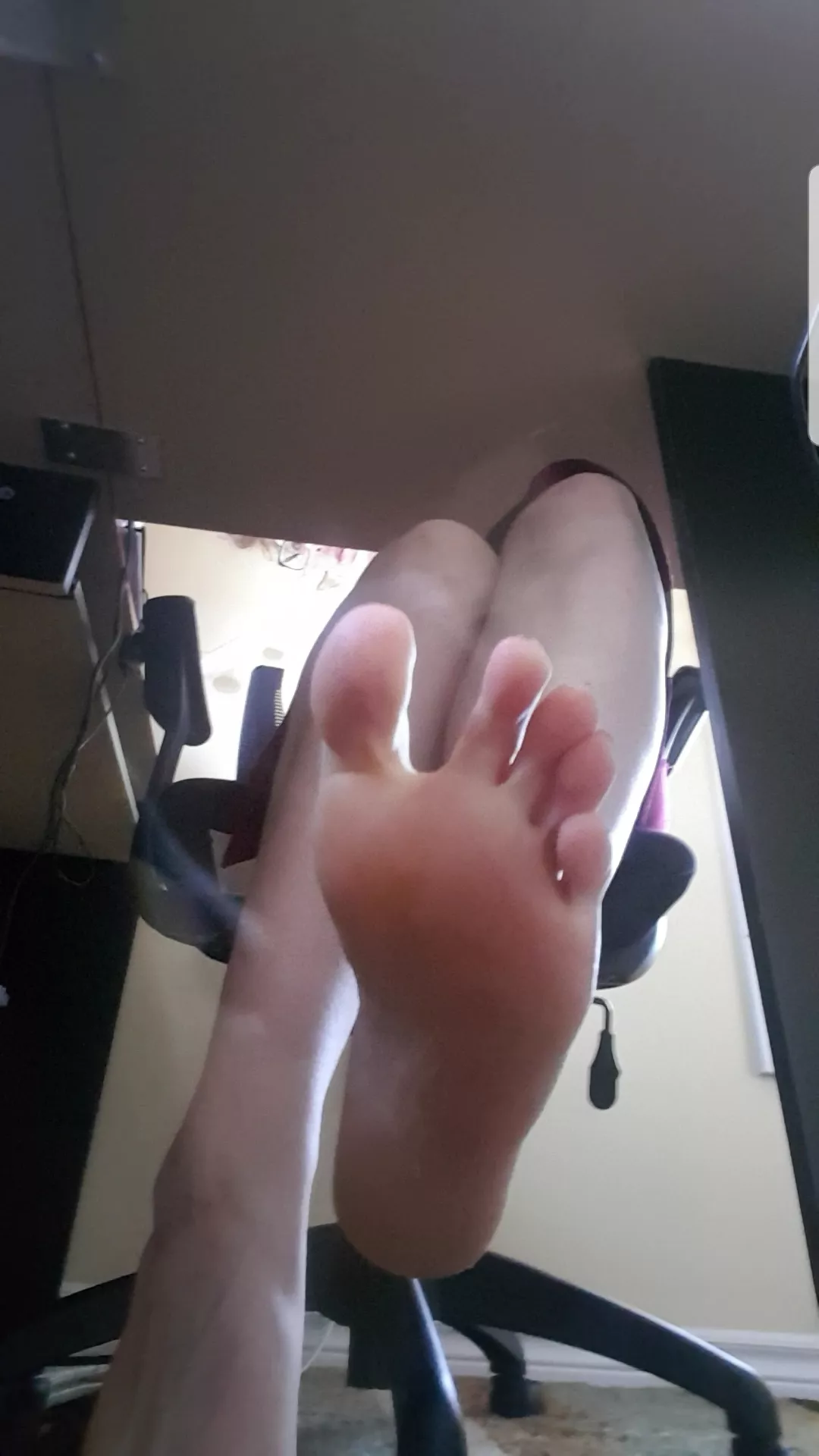 Who wants to sit under my desk and worship my feet while I lesson plan? 😏 posted by cncfootfactory