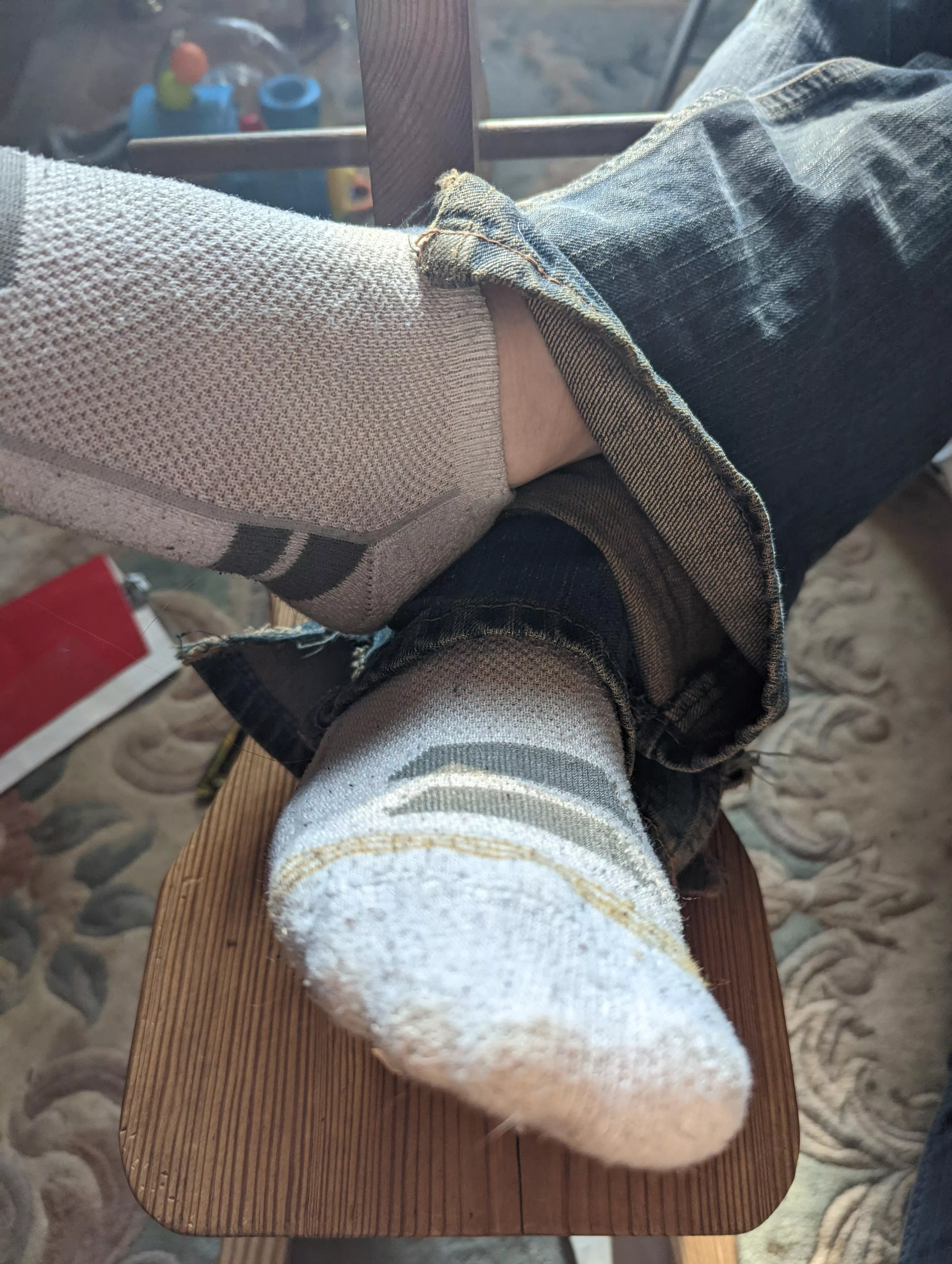 Who wants to sniff these socks? Size 12! posted by theguywiththetoes