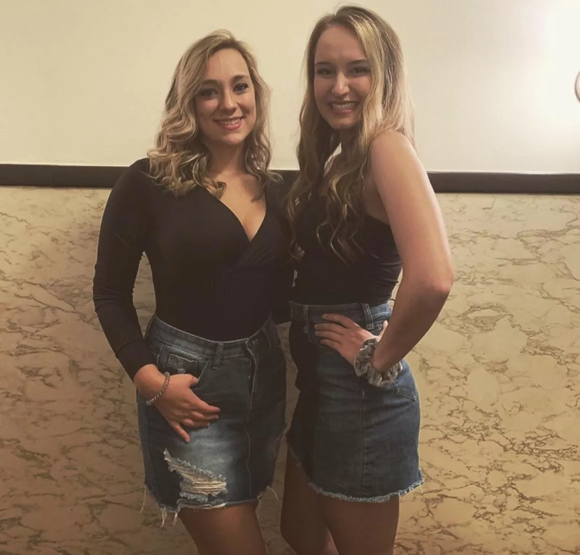 Who wore the Jean skirt better big breast for the win posted by Bookkeeper-Weary