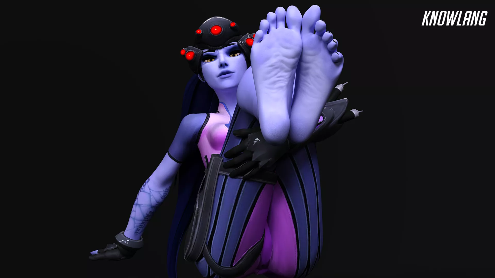 Widowmaker - Showing off soles [Overwatch] posted by knowlang