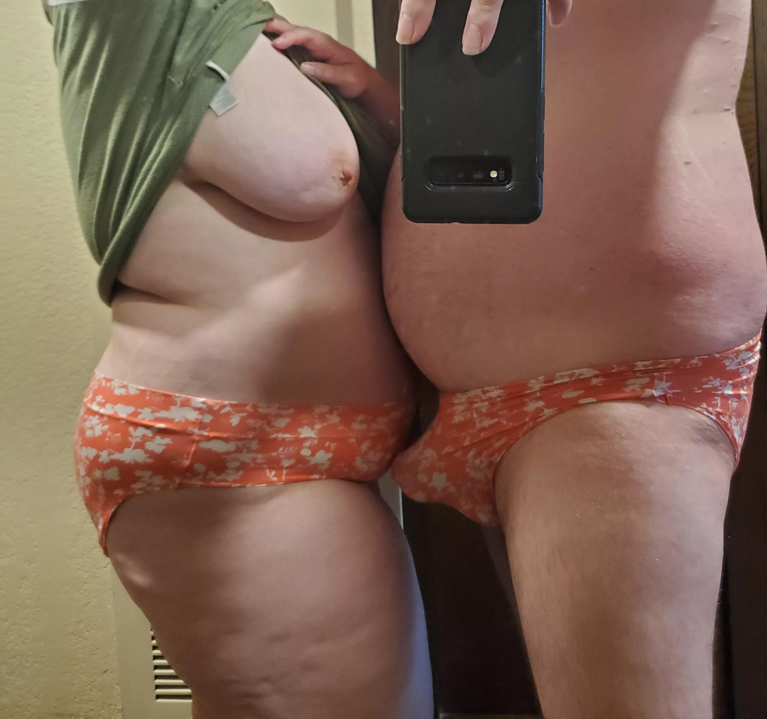 Wife and I in matching panties. posted by fluffy881