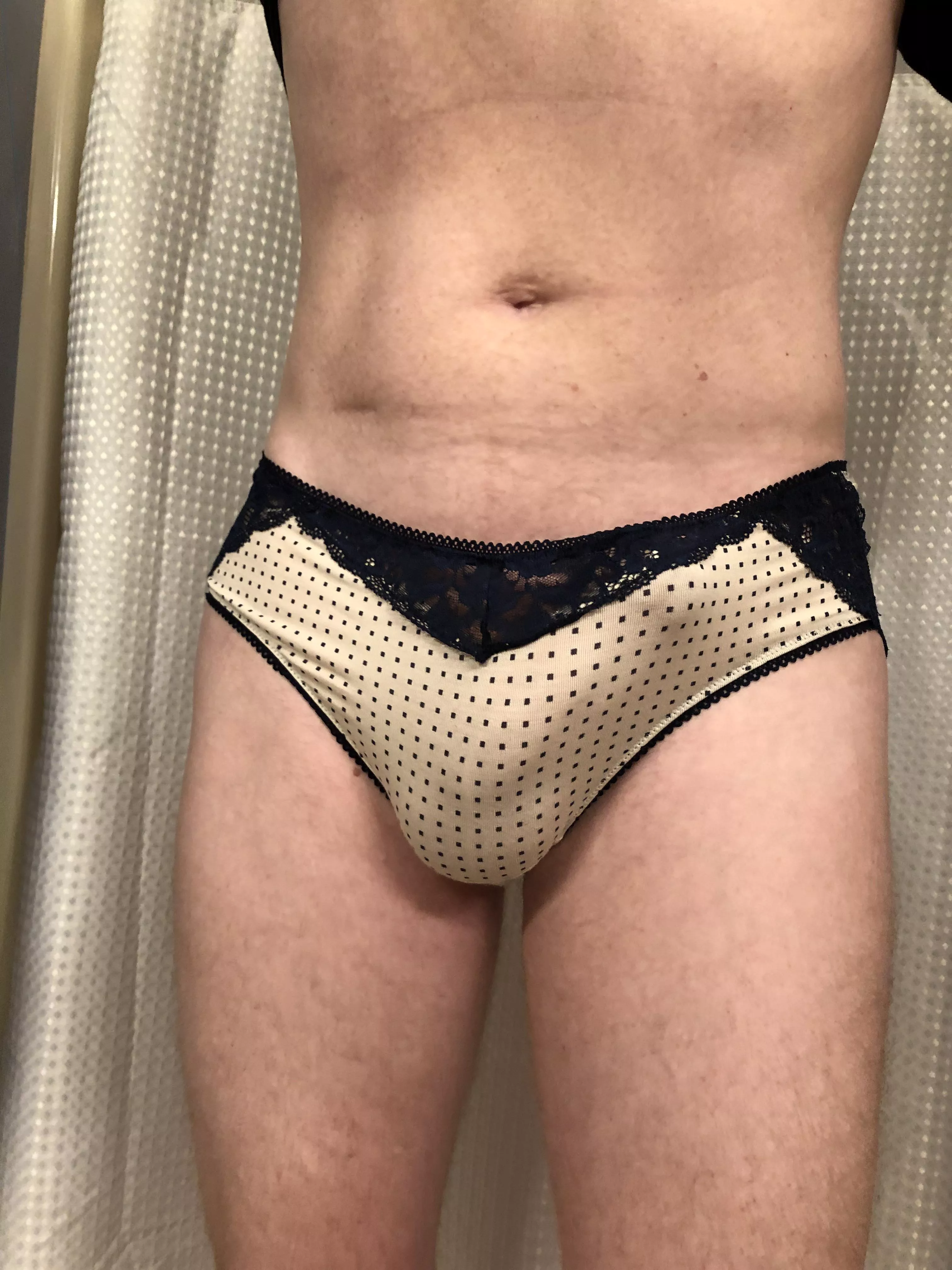 Wife got new panties so had to try them on posted by pantyreview