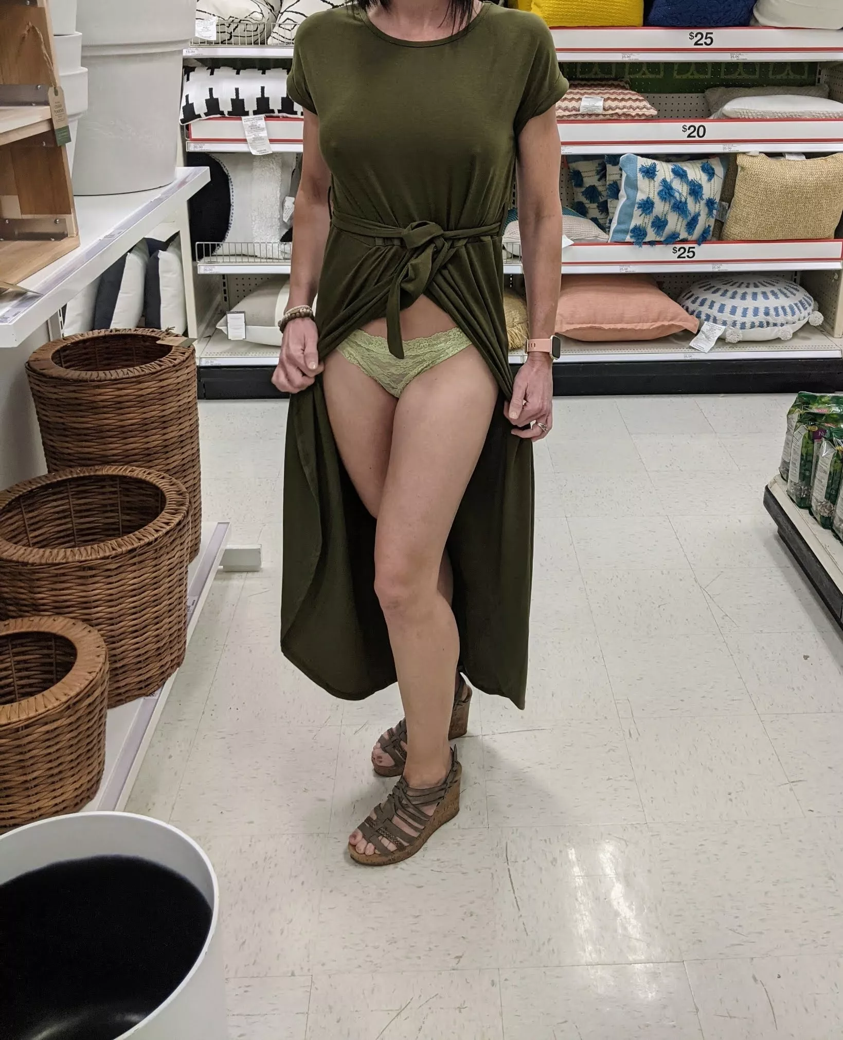 Wife makes shopping a little more fun. Cute dress from a Reddit follower - thx!!! posted by Captain_5