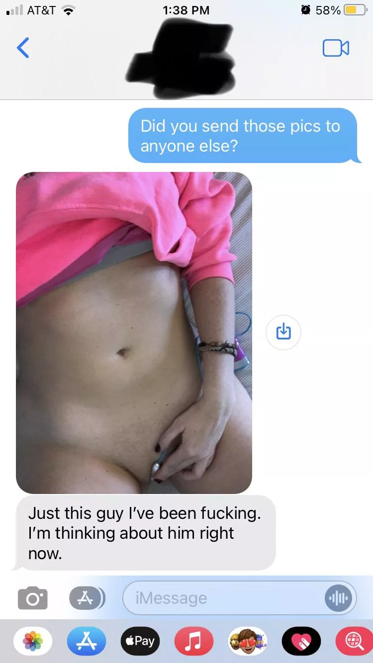 Wife teasing me while I’m at work posted by wannabewoked