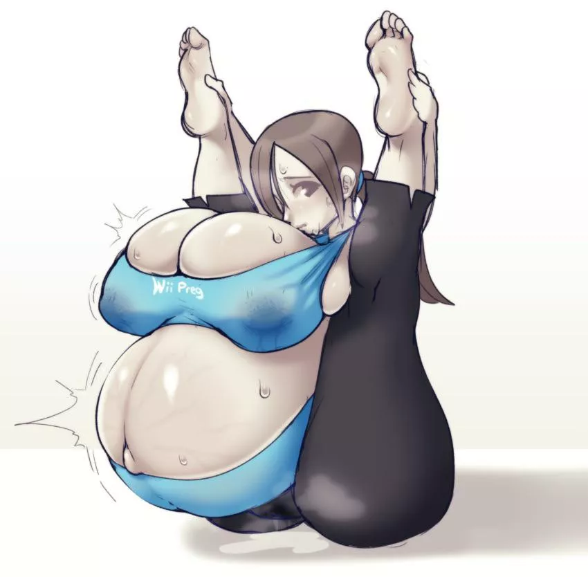 Wii Fit Trainer Stretching - [Hellbrain] posted by The10Cummandments