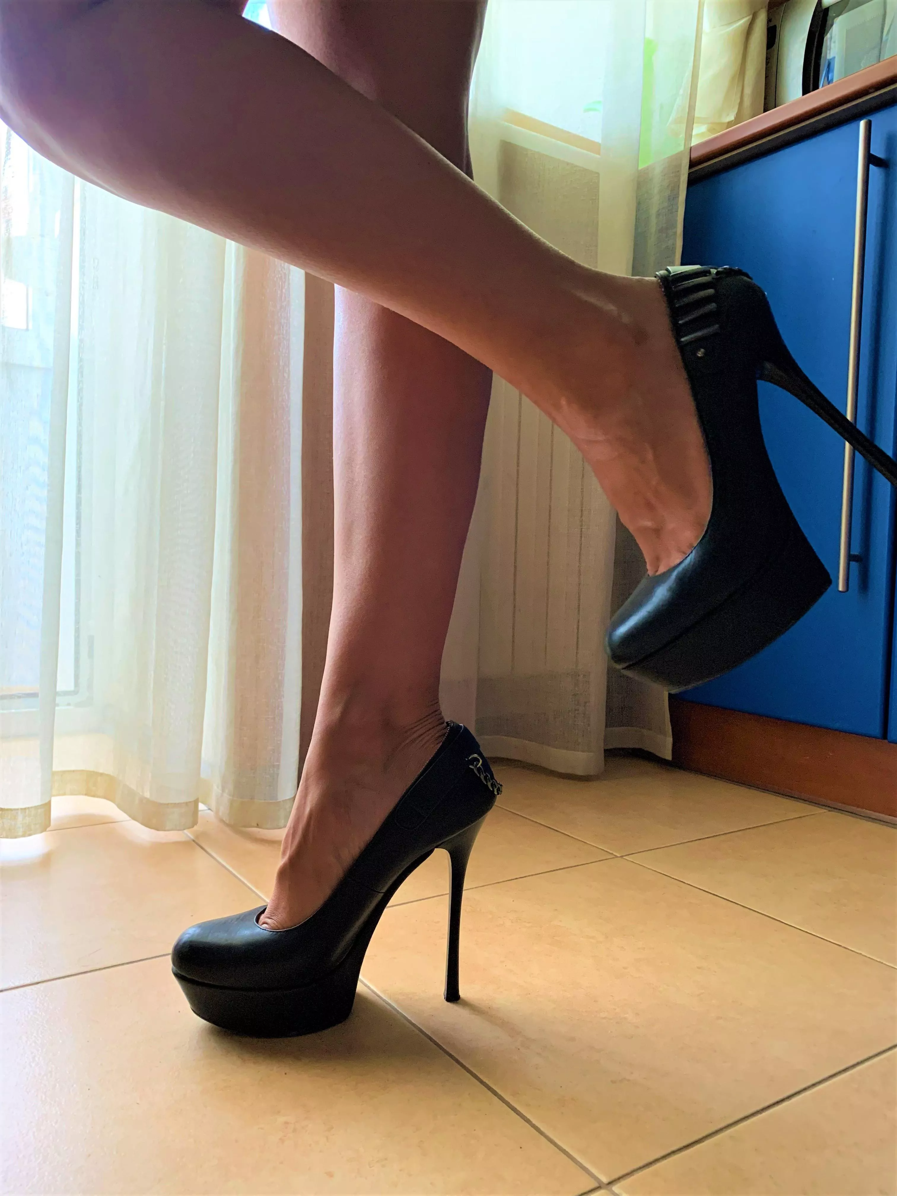 Will the height and beauty of these heels help me win your heart?ðŸ’™ posted by Ddollyy