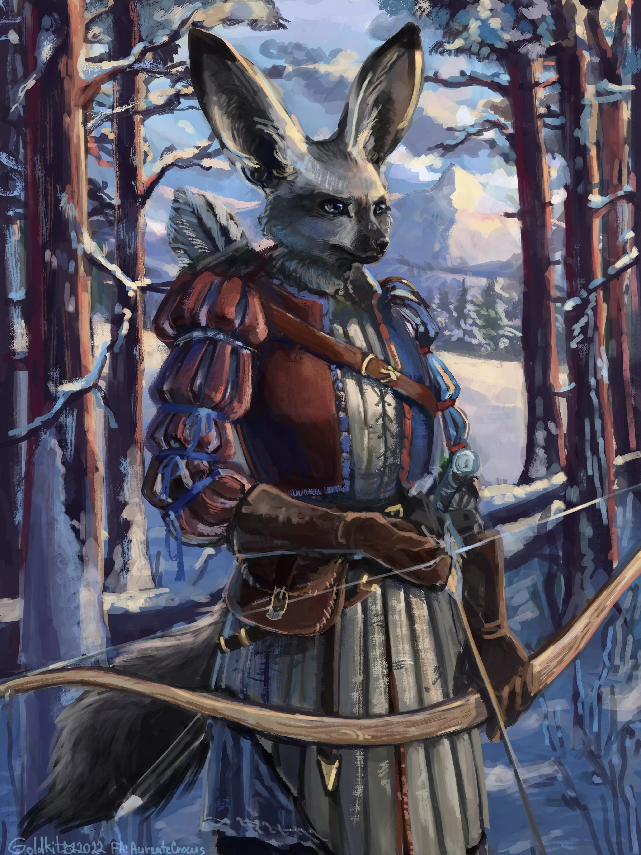 Winter hunting [art&character by me] posted by AureateCrocus