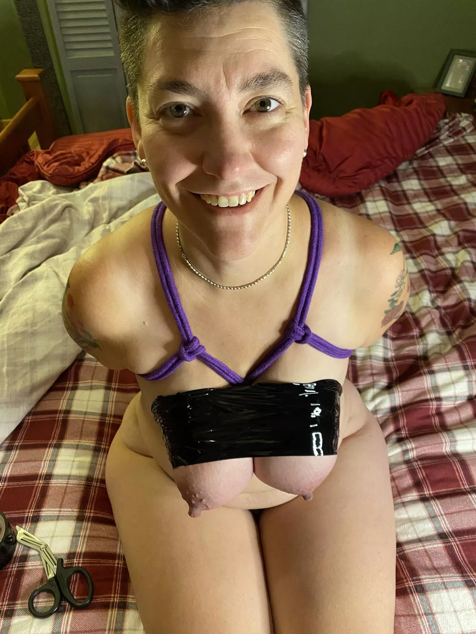 With enough bondage tape, any tits can be torpedo tits posted by mmmRopes