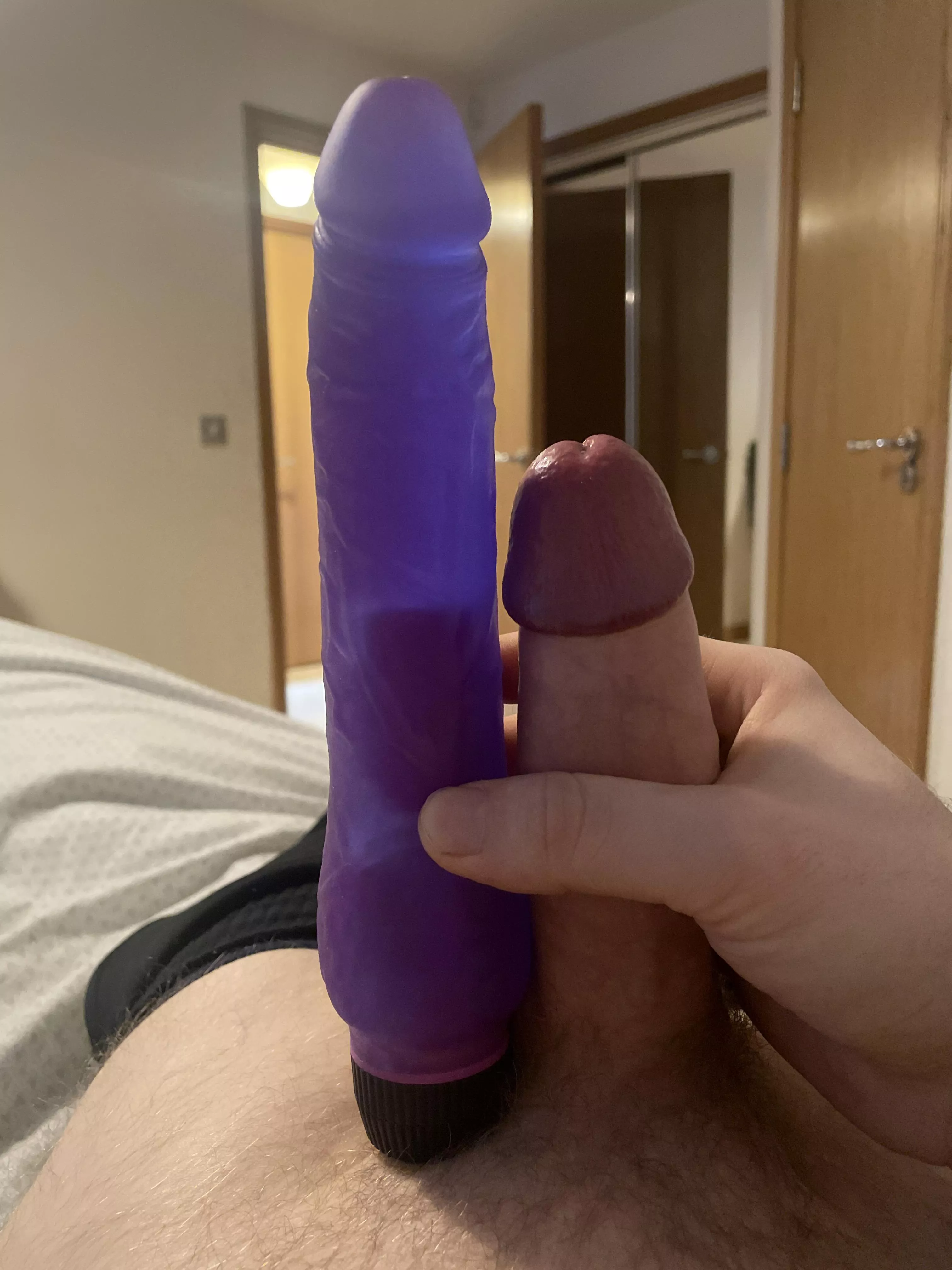 With my girlâ€™s 8â€ vibrator posted by Then_Mud3408