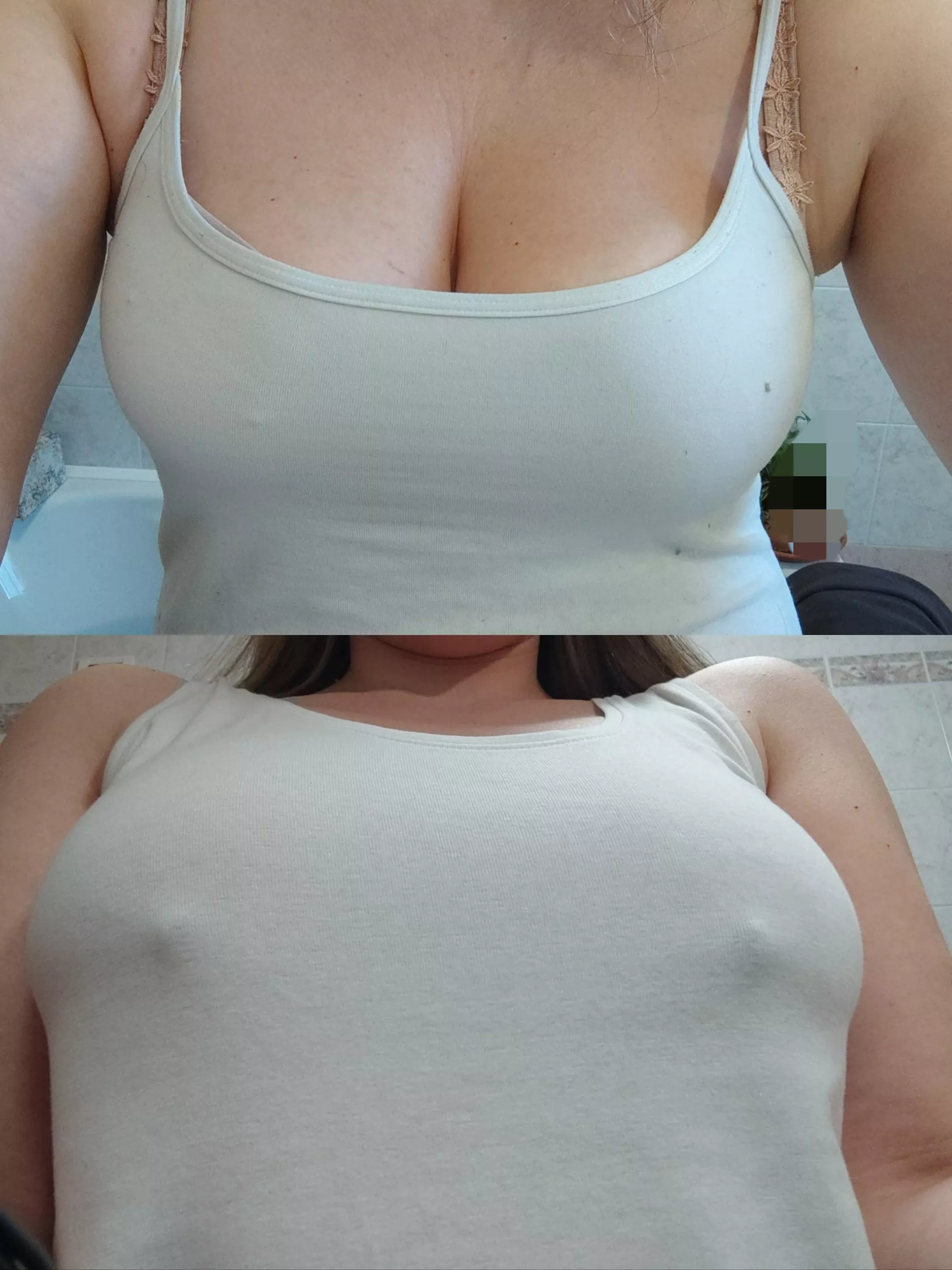 with or without bra? posted by blonde_f