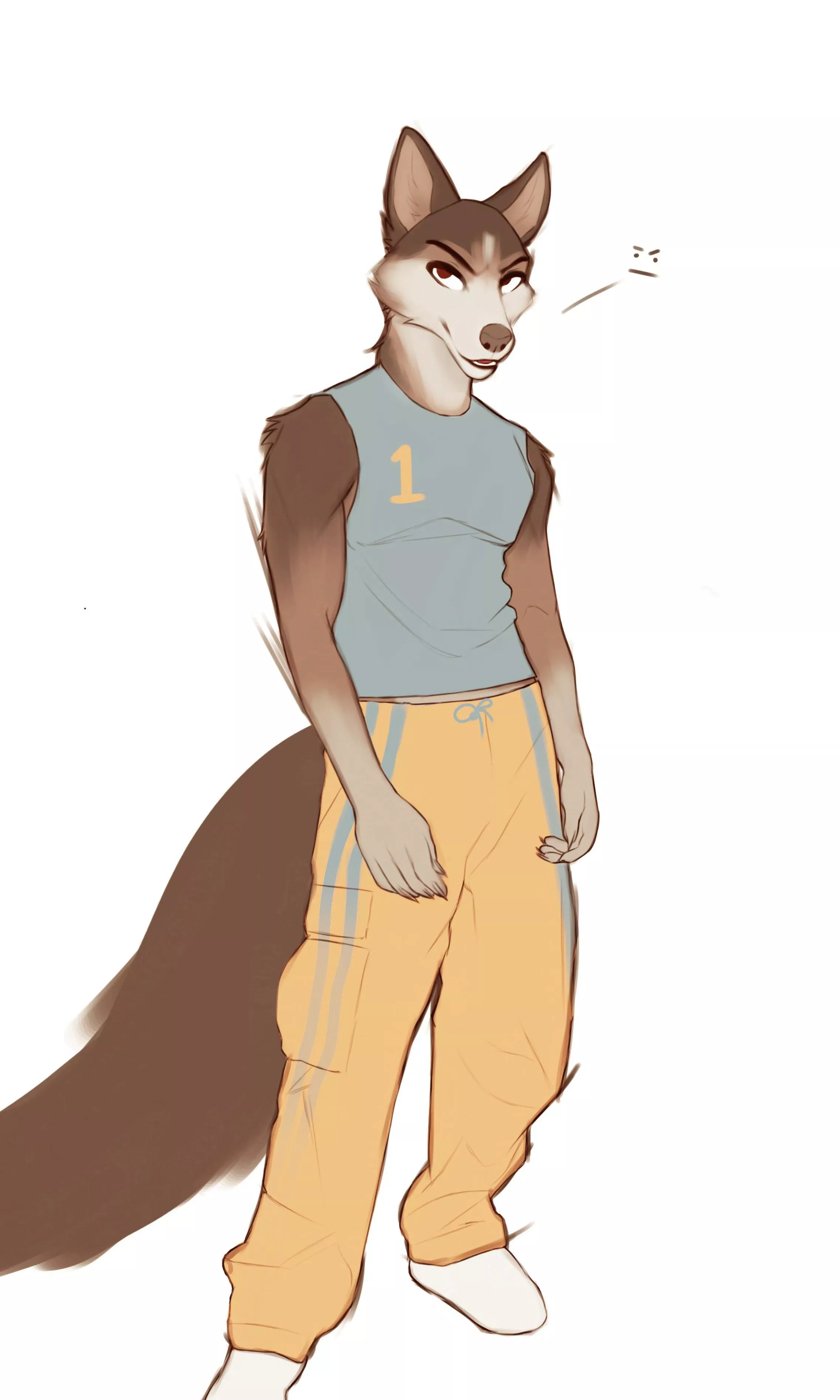 wolf character from a WIP comic idea! (art by me :D) posted by AshX4