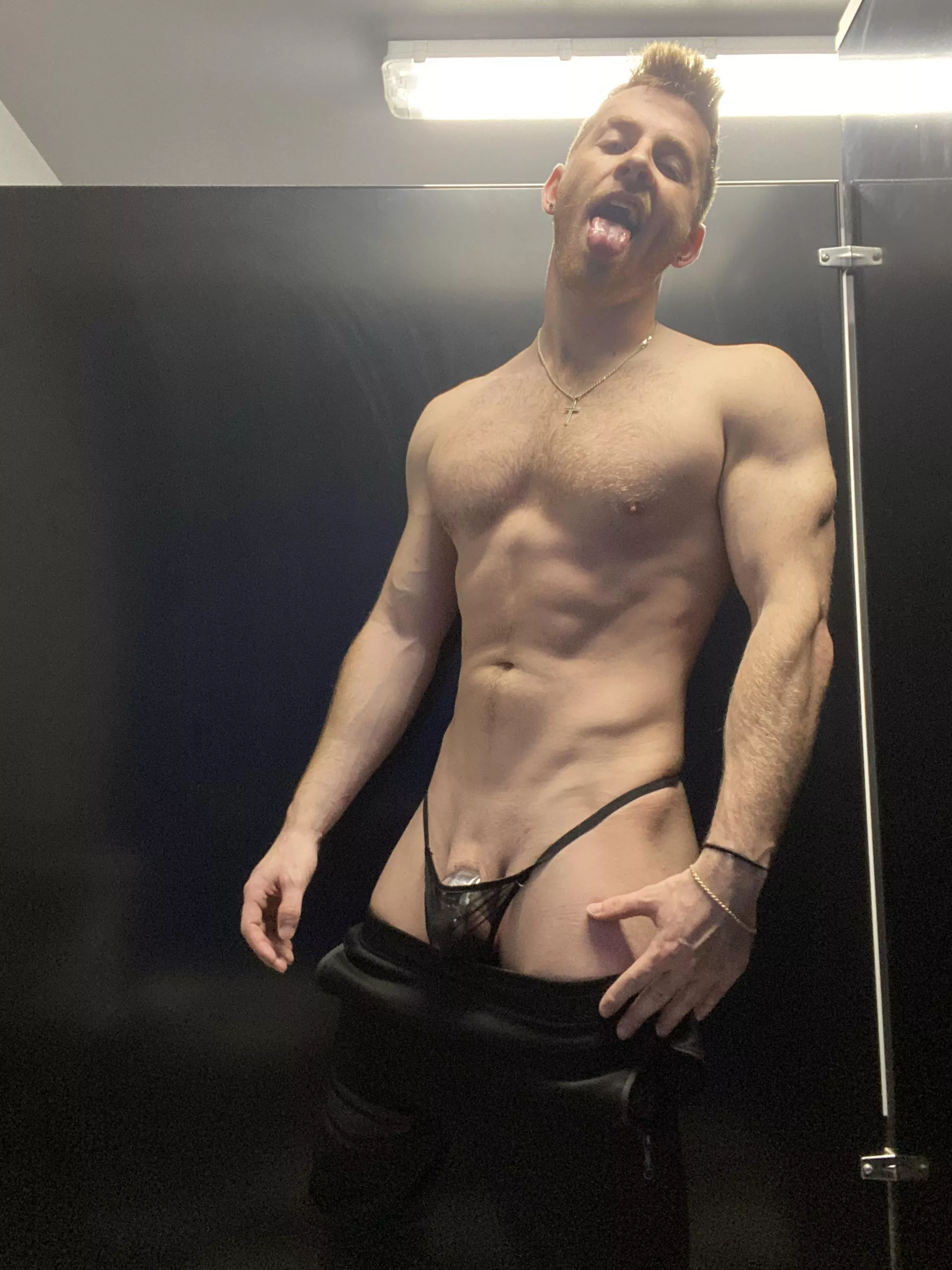 Wonder what people at the gym would think if they knew what I was wearing underneath ðŸ¥µ posted by boynextdoor_15