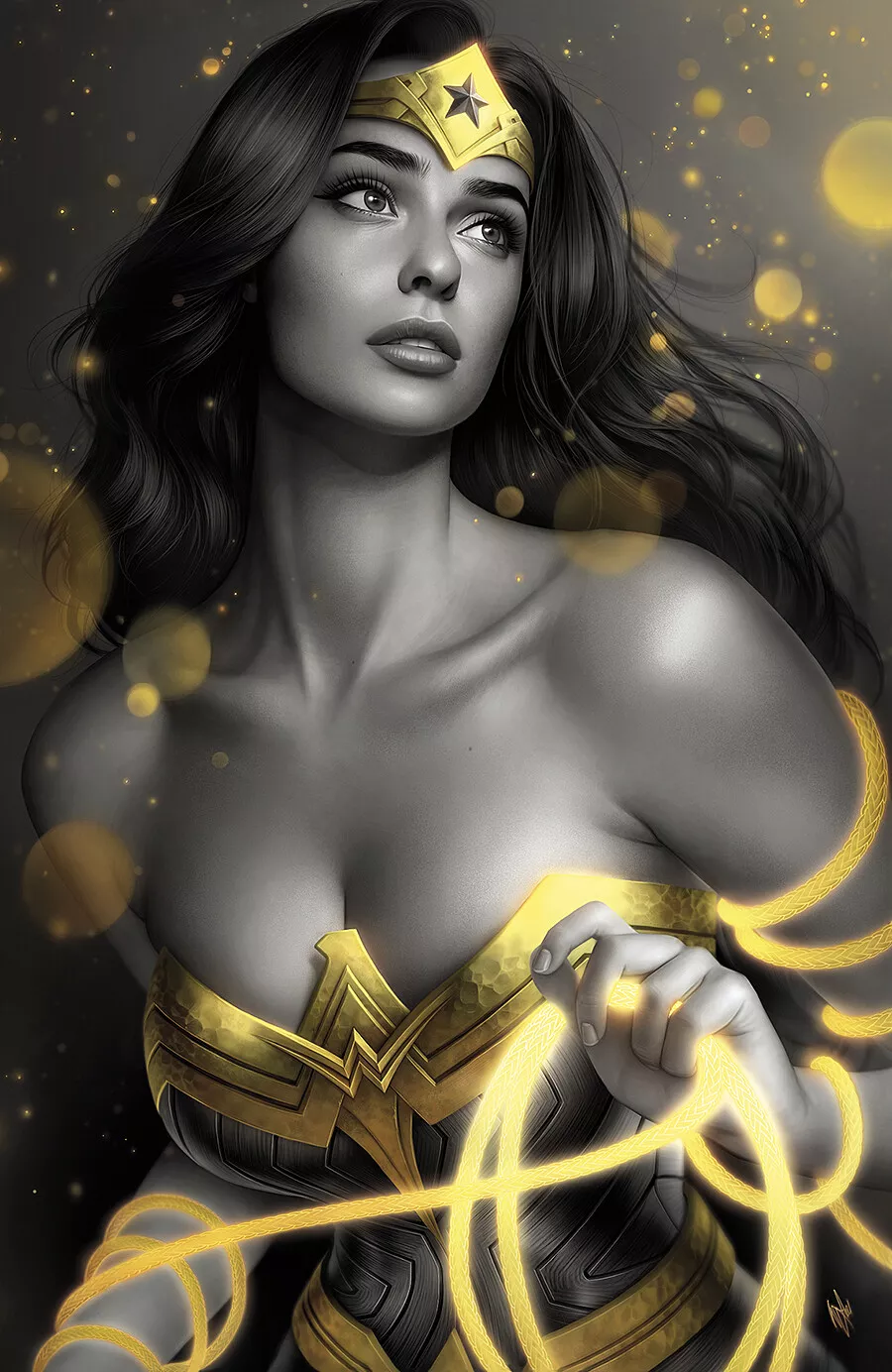 Wonder Woman Black and Gold by Warren Louw posted by cumuluscayote