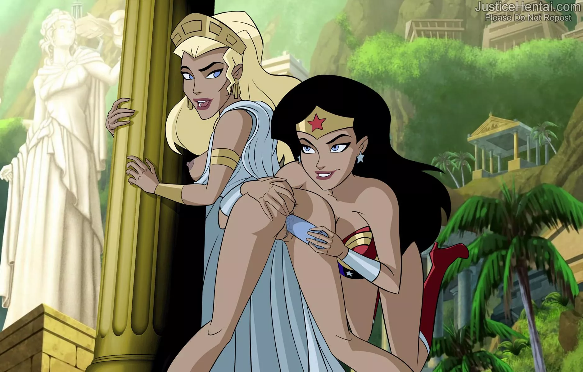 Wonder Woman(s) testing the Bat-Dildo posted by WondyBats