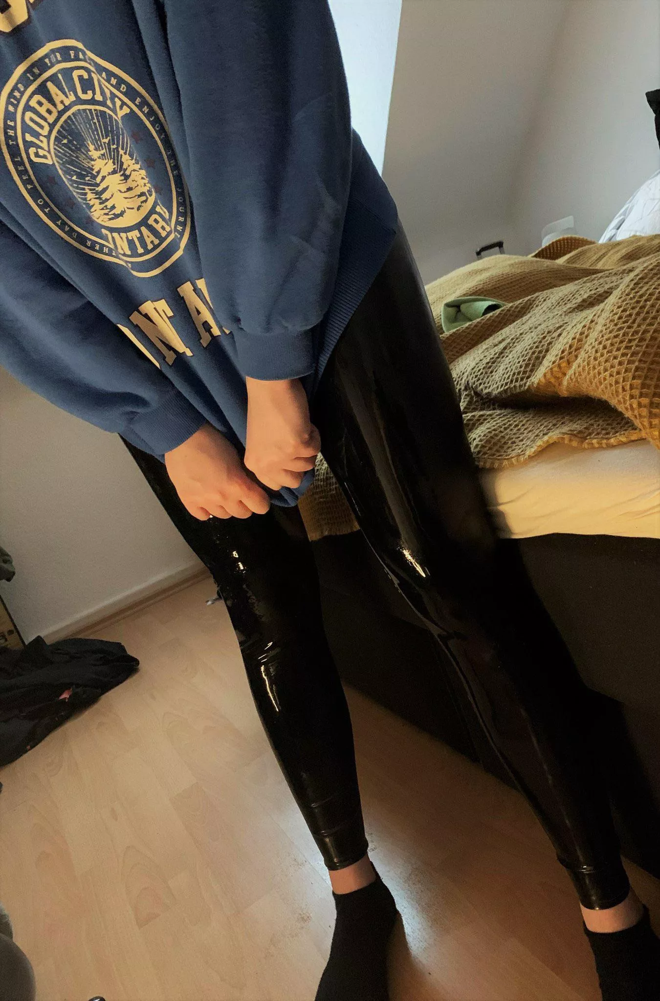 Wondering if I should go outside with my latex leggings posted by MissDommeArt