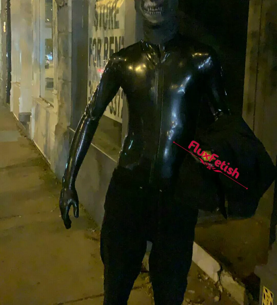 Wore [M]y Latex Catsuit in Public for the First Time for a few Halloween Parties in Chicago posted by FluxFetish