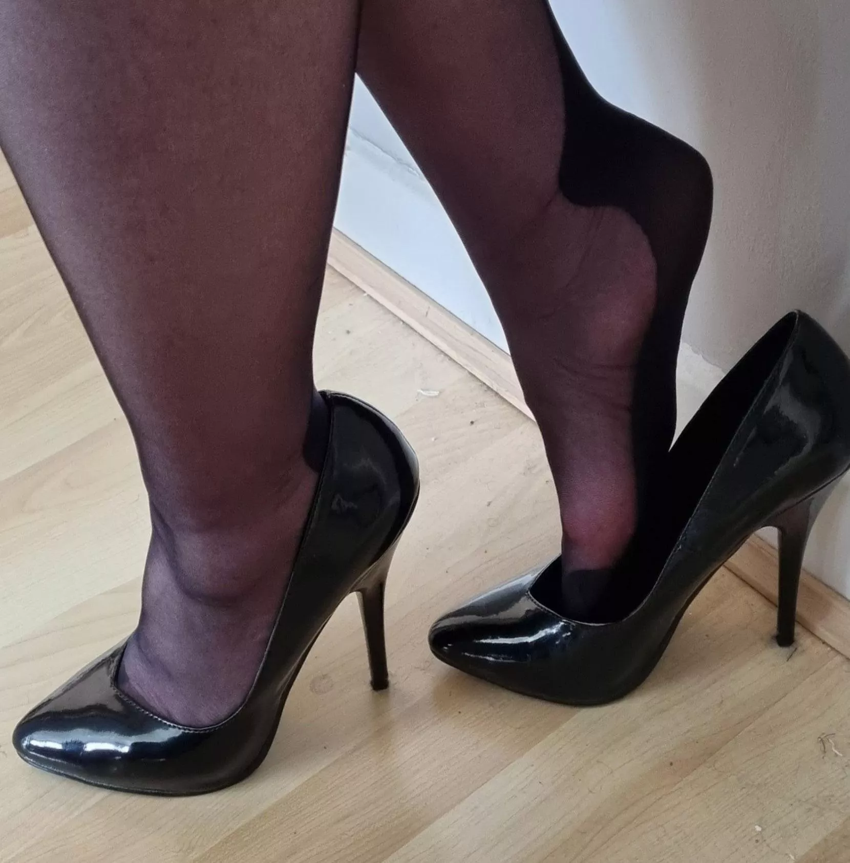 Work shoes..really comfy heels posted by nylonteese