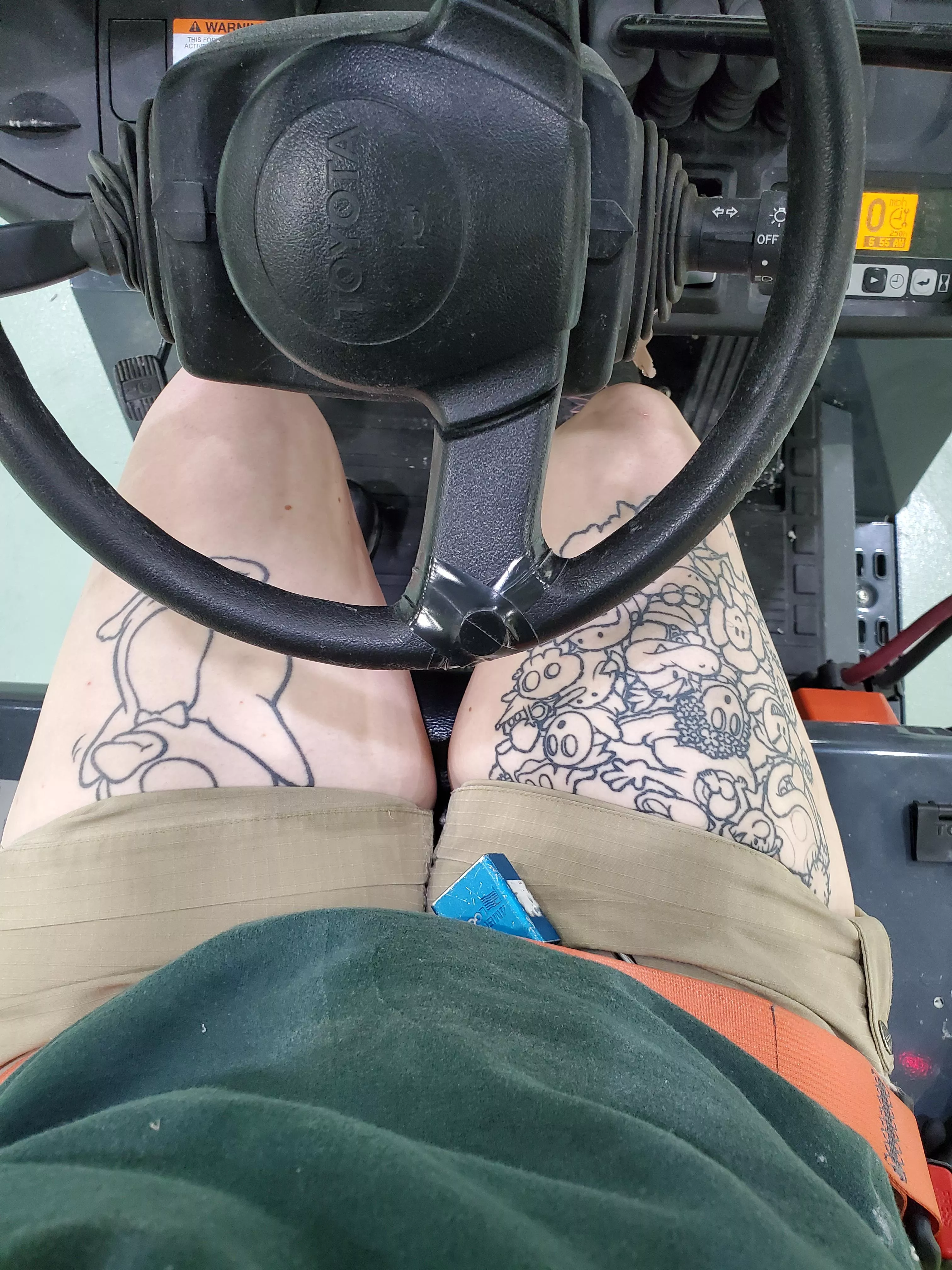 Work Shorts, Sitting Thighs in the Forktruck ;) posted by Toasted__2019