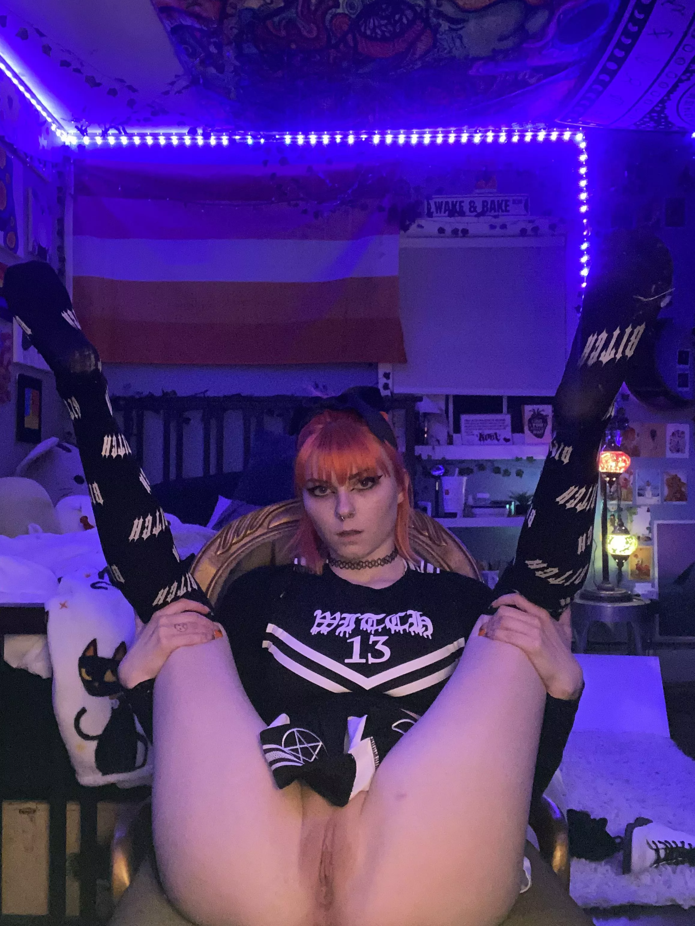 would you fuck this little emo cheerleader? posted by Andrea-Fire