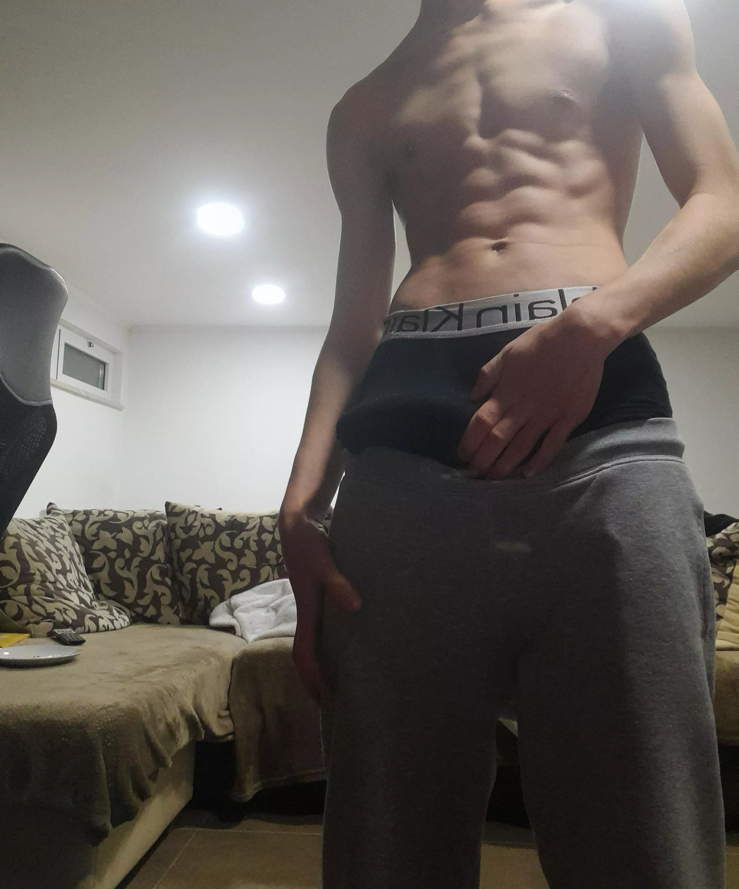 Would you like some abs to go with your big cock? posted by throwaway2362815