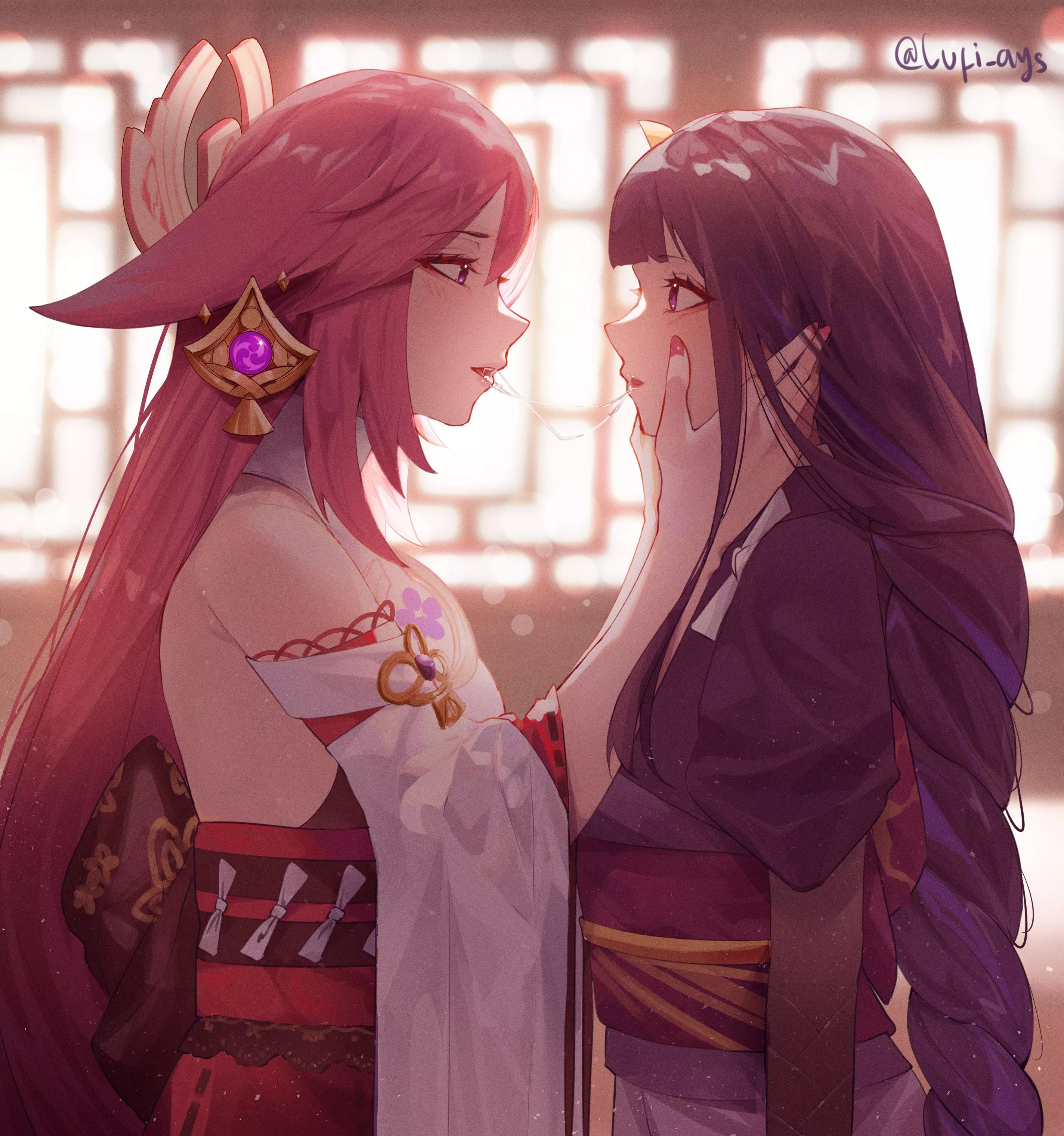 Yae & Raiden (Lufi_ays) [Genshin Impact] posted by NoLewdsNoLife