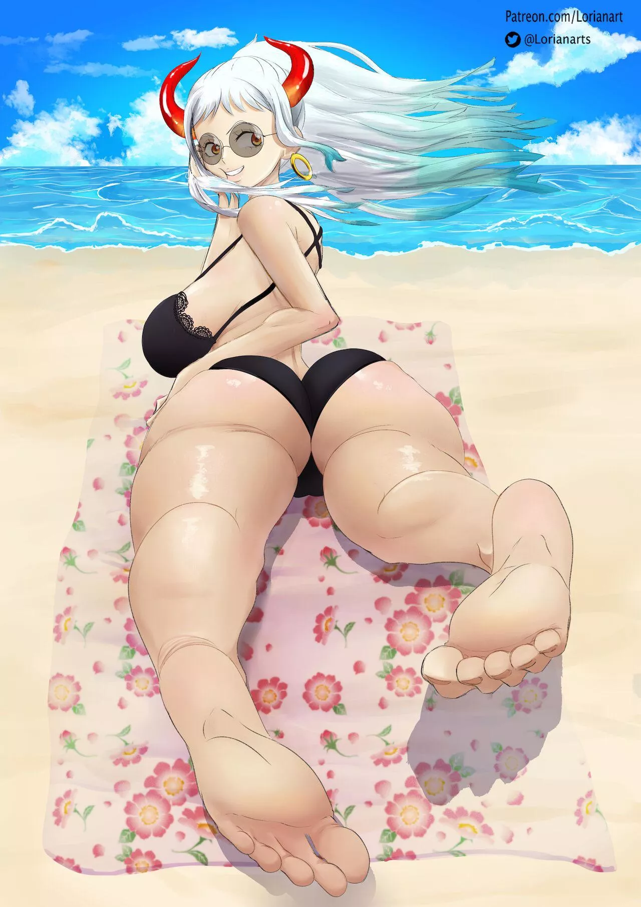 Yamato on the beach posted by Rahdx