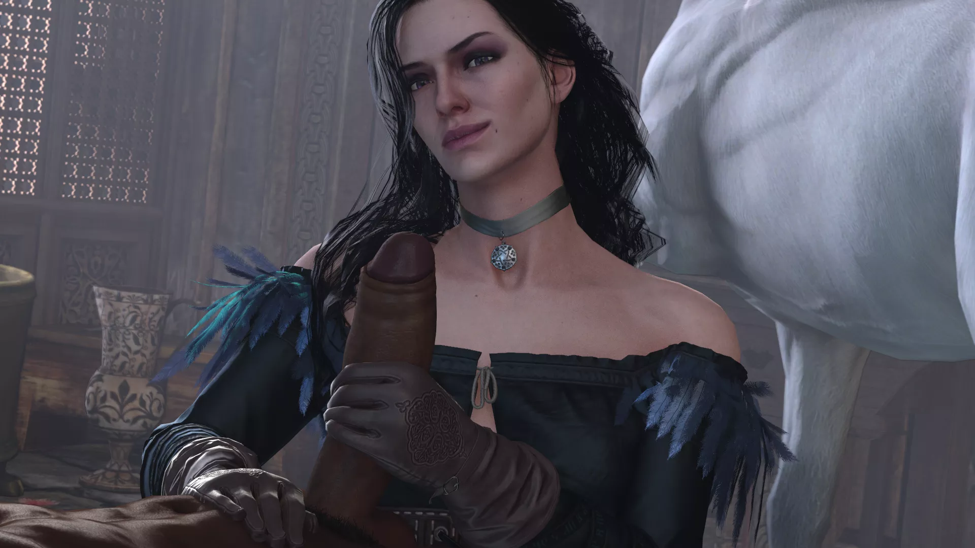 Yennefer giving a handjob (Stephanie) [The Witcher] posted by Kuro-Oji