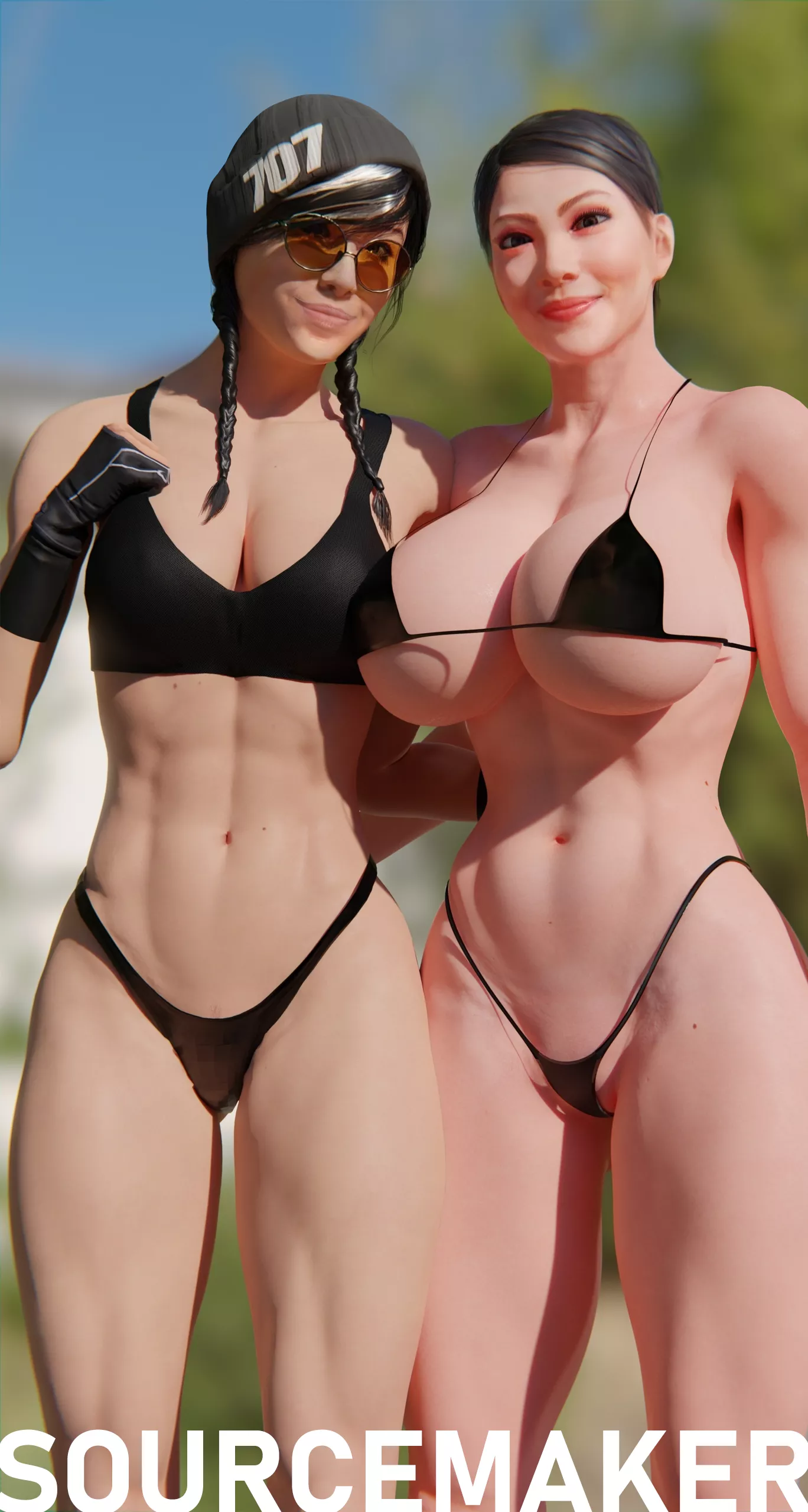 ying and dokkaebi swimsuits posted by futasaregreat