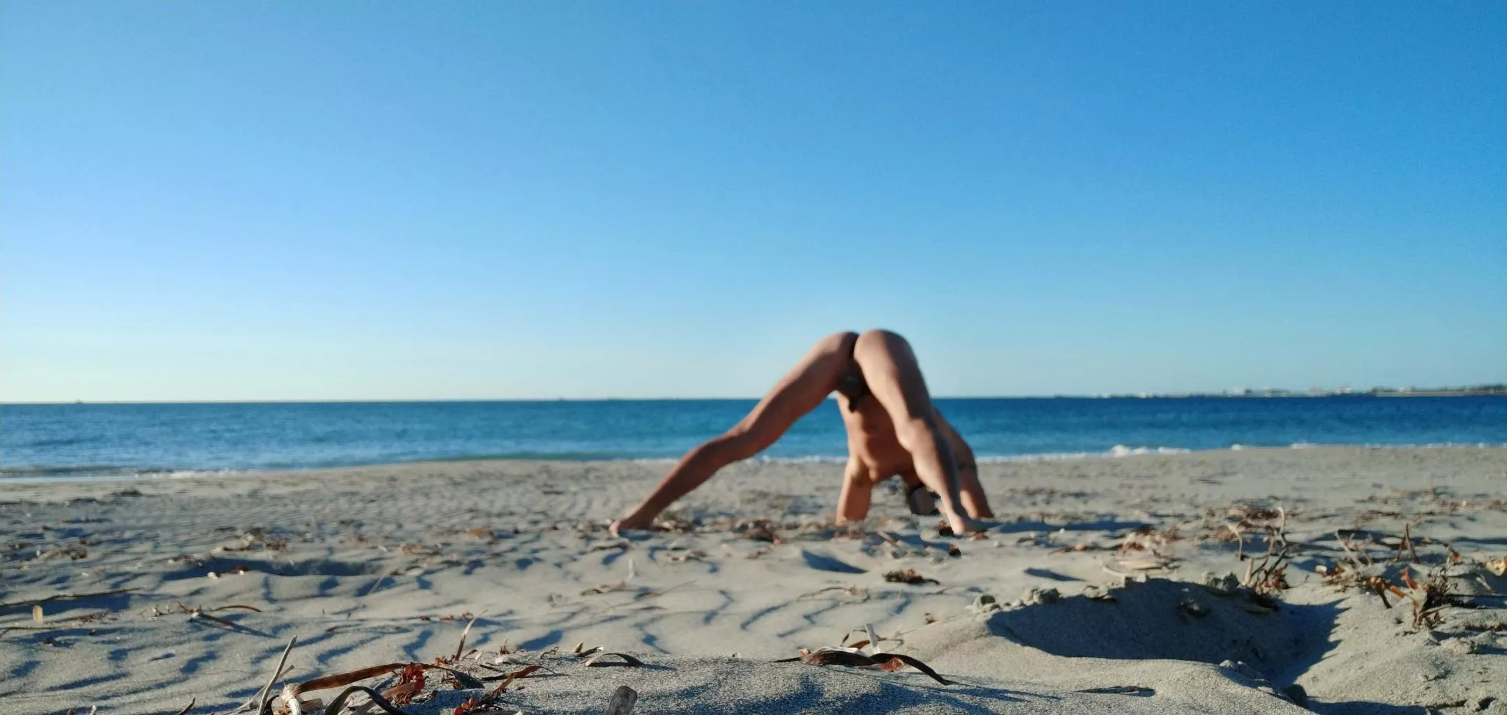 Yoga at the beach posted by No_Musician3034