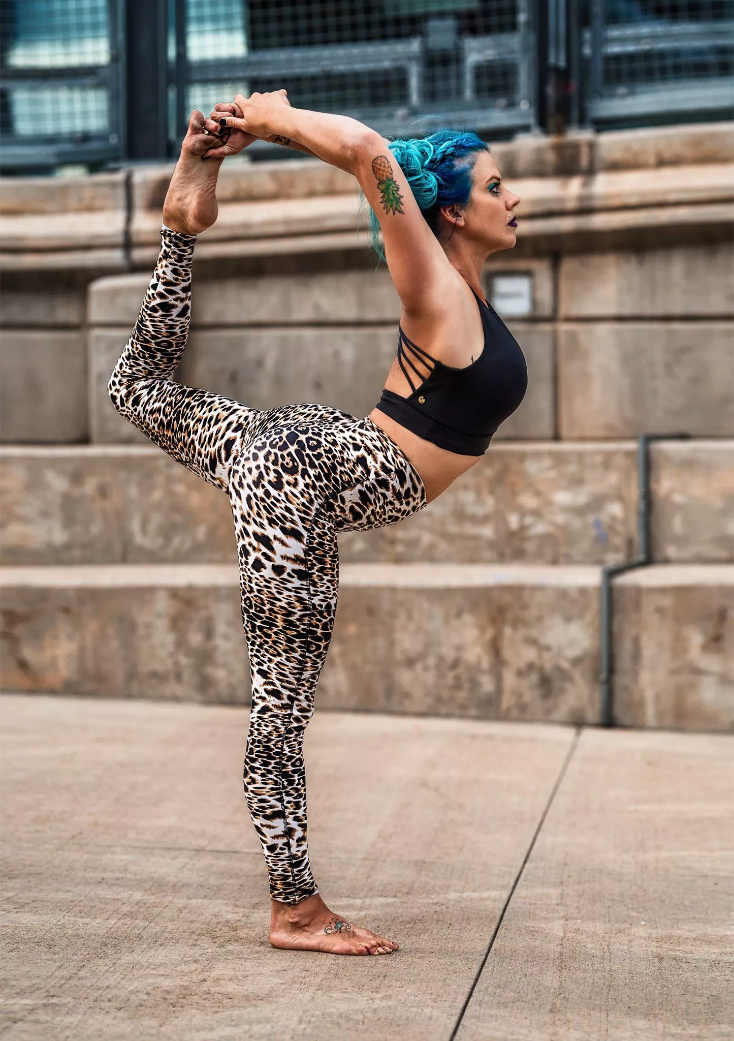 Yoga girl doing dancer pose. posted by YogaPhotographer