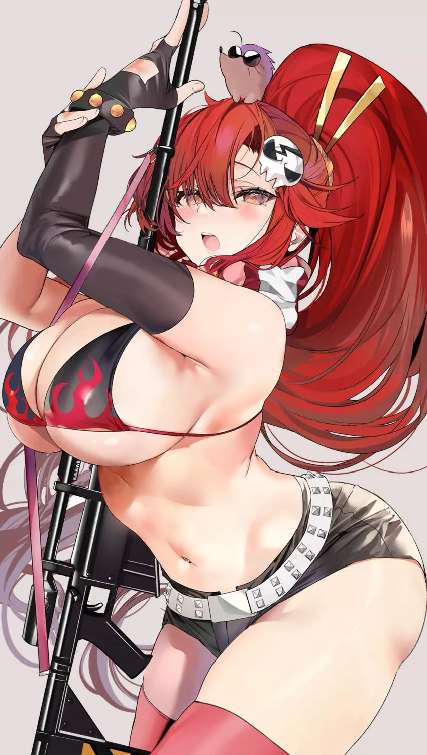 Yoko Littner's big tits may too big for her top (Marushin) [Gurren Lagann] posted by TygerPowers75