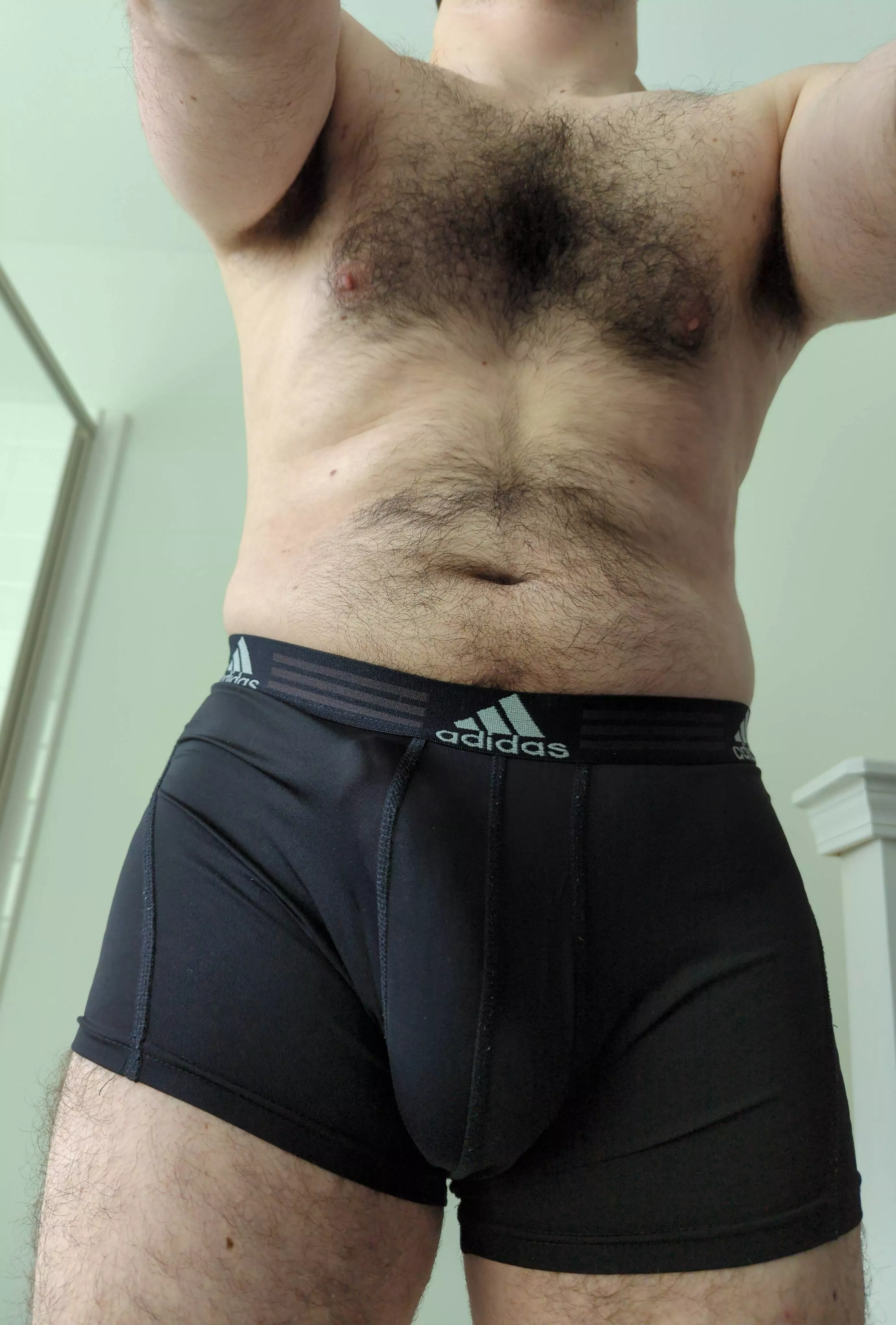 You can totally see my cock outline through my boxer briefs. Why don't you come pull them down for me? posted by hard-rod