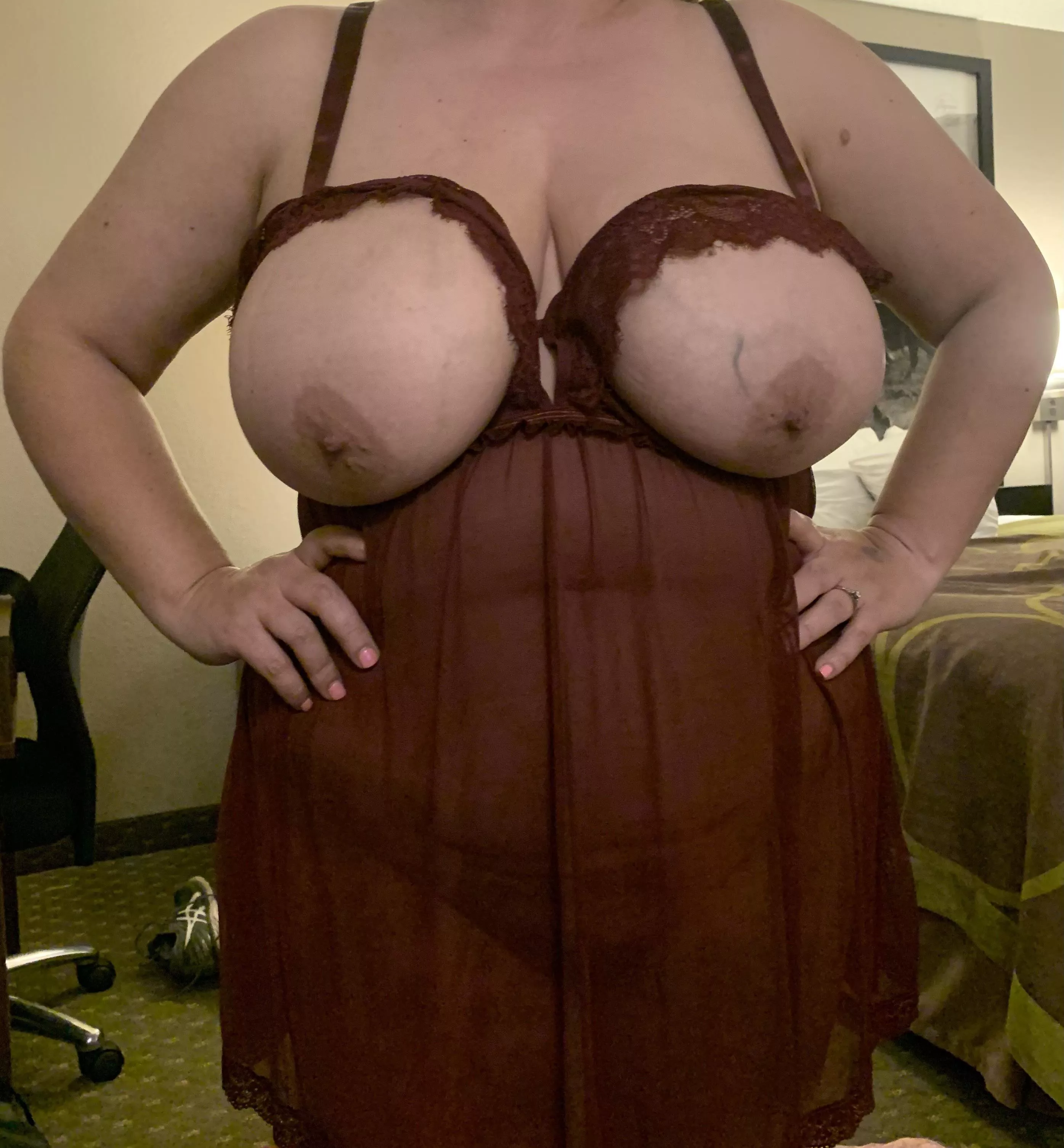 You can’t contain these 38F mom boobs. posted by MrMrsChubbster