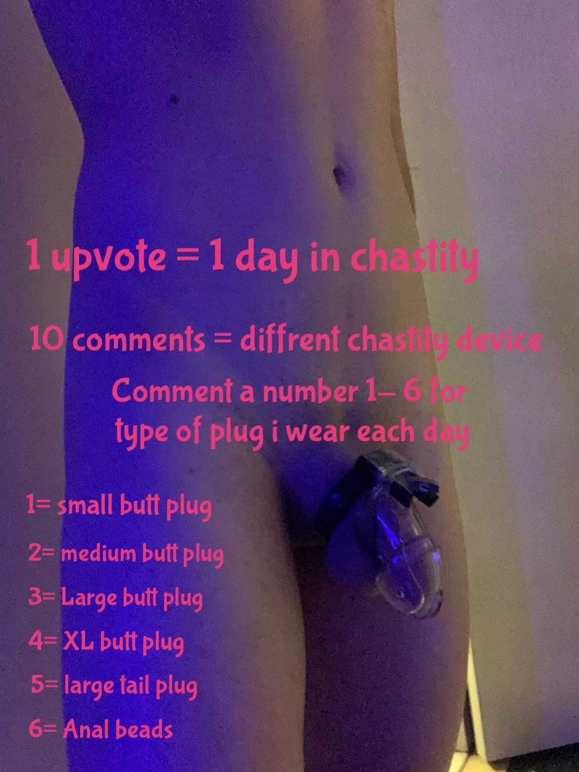 You decide how long Ill be in chastity for! I’m already at 271 with it on so why not add some more time ? posted by NewFuture20